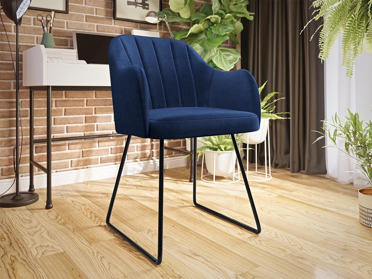MIRJAN24 Stuhl SM101 (1 Stück), Beine aus Metall, 56x52x78 cm Magic Velvet 2216 | Stühle
