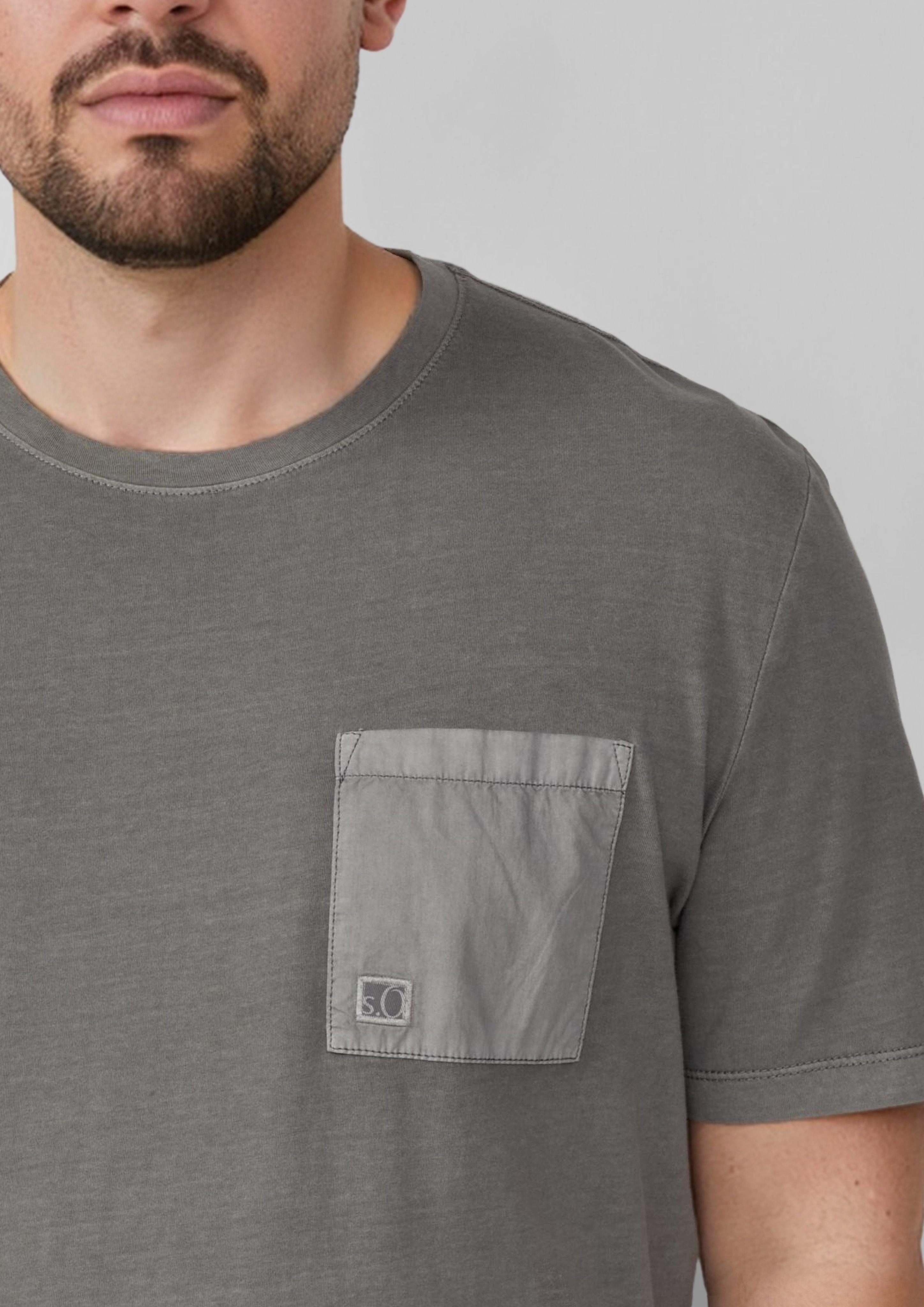 s.Oliver Kurzarmshirt T-Shirt mit Brusttasche und günstig online kaufen