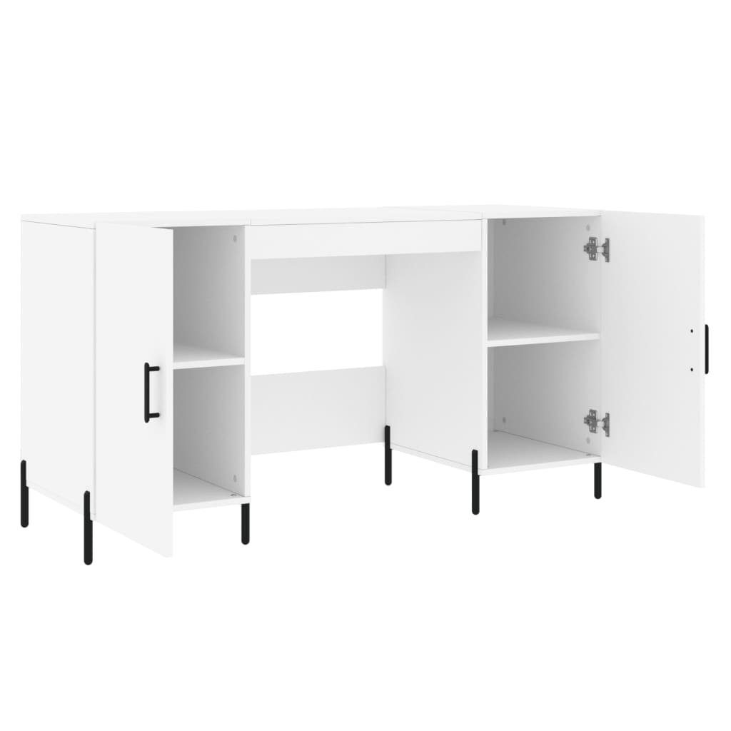 Weiß Holzwerkstoff cm Schreibtisch 140x50x75 furnicato