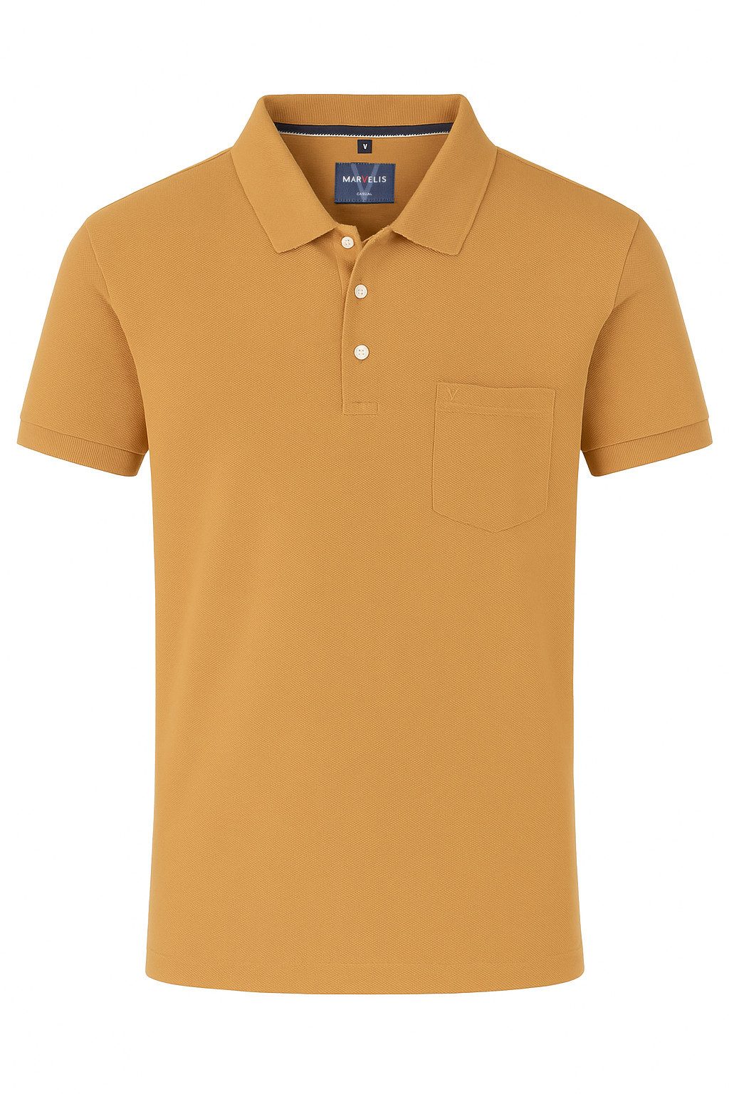 MARVELIS Poloshirt Poloshirt - Quick Dry - Einfarbig - Nougat Quick Dry