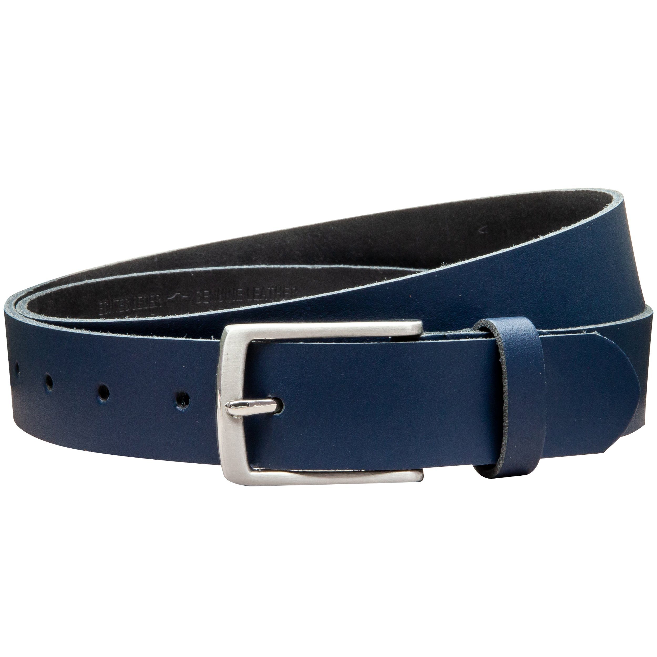 COLOGNEBELT Ledergürtel OM311-SL-Dunkelblau MADE IN GERMANY, Dunkelblau Kür günstig online kaufen