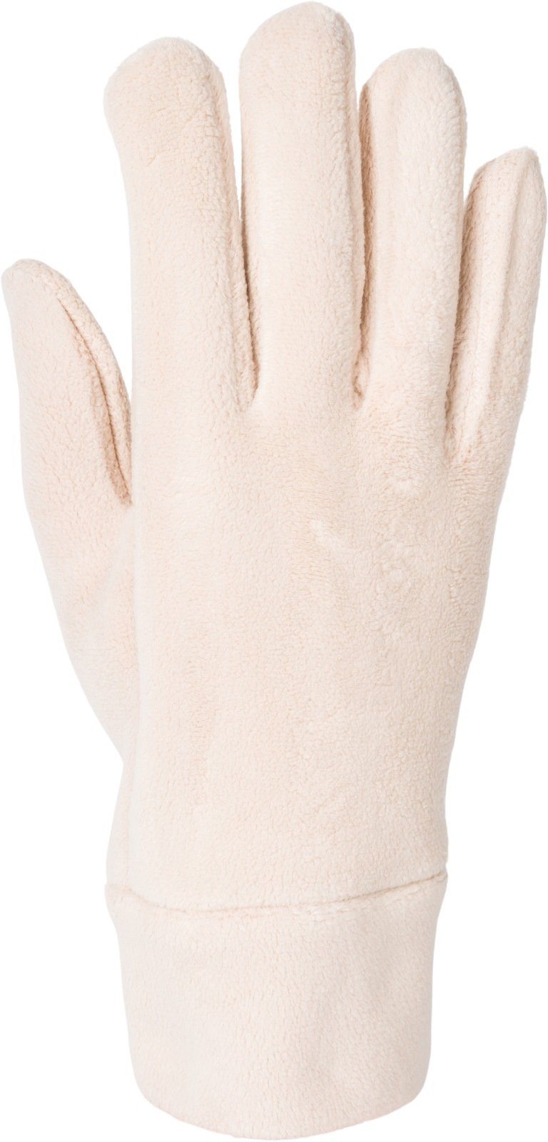 styleBREAKER Fleecehandschuhe Einfarbige Fleece Handschuhe Beige Touchscreen