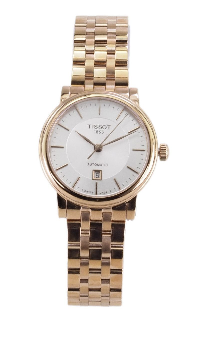 Tissot Automatikuhr Tissot Damen Automatik Uhr Carson Premium T1222073303100, (Rosegold)