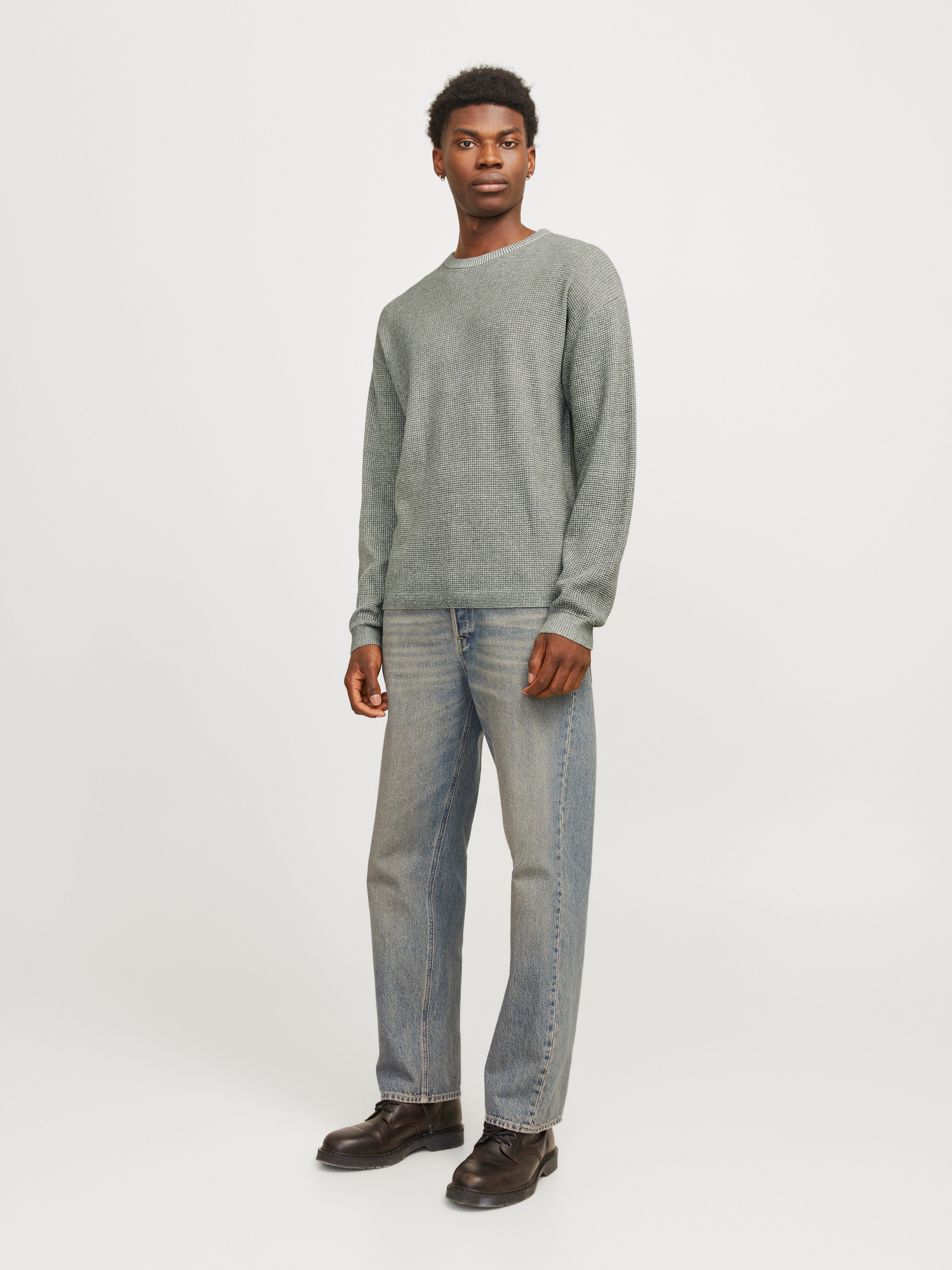 Jack & Jones Strickpullover JJWALTER KNIT RELAXED CREW NECK