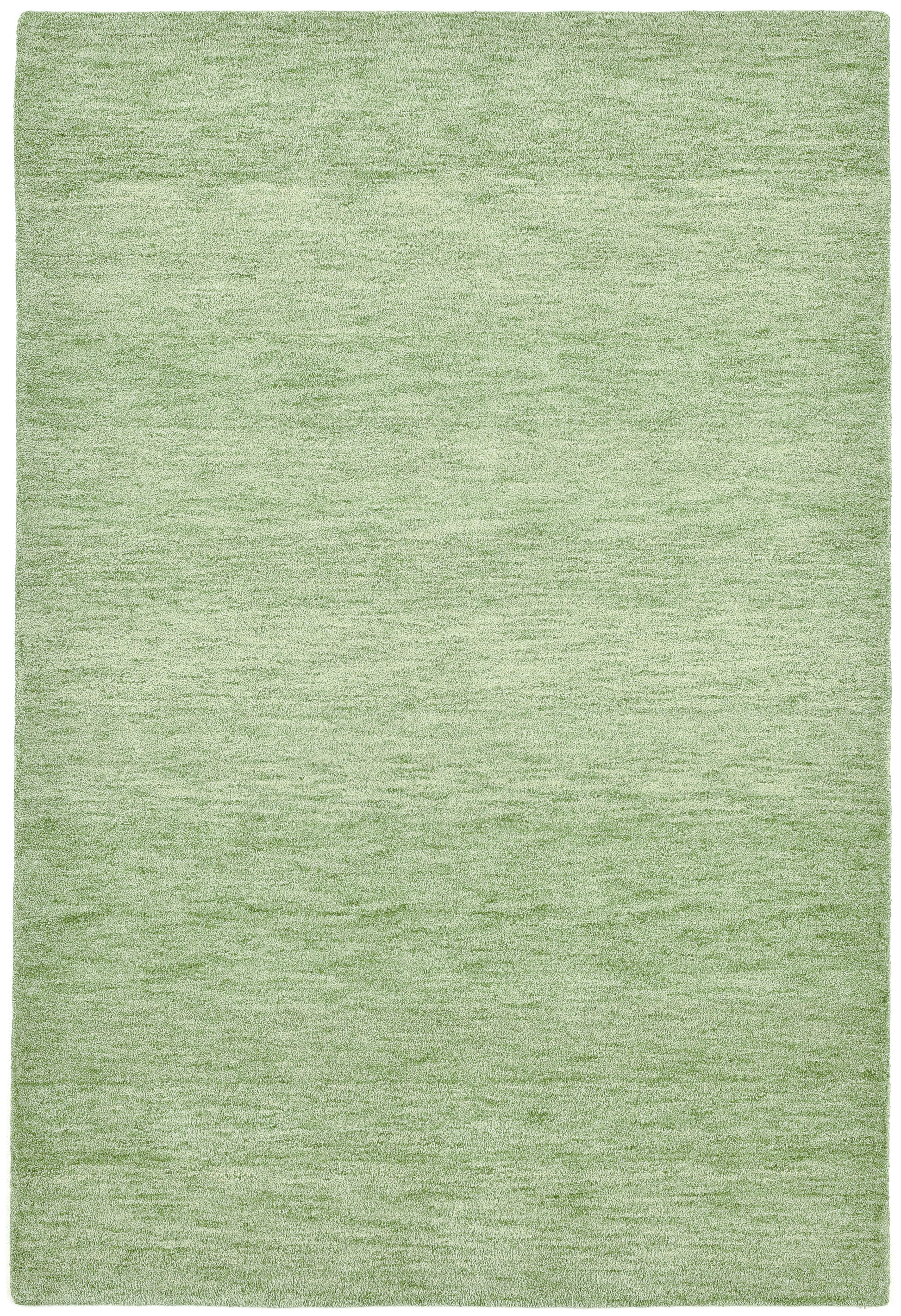 THEKO Wollteppich Gabbeh Uni, Handweb Teppich, meliert, reine Wolle, handgewebt, rechteckig, Höhe: 14 mm, Schlafzimmer, Wohnzimmer, Esszimmer, auch als Läufer oder rund