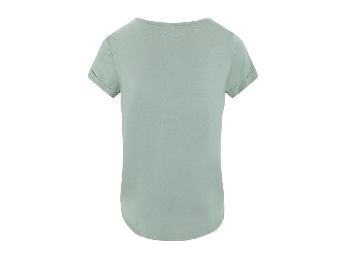 GARDENA T-Shirt Damen Shirt mit floralem Print, Milieugrün Frontprint mit floralem Akzent, softer Viskose-Elasthanmix