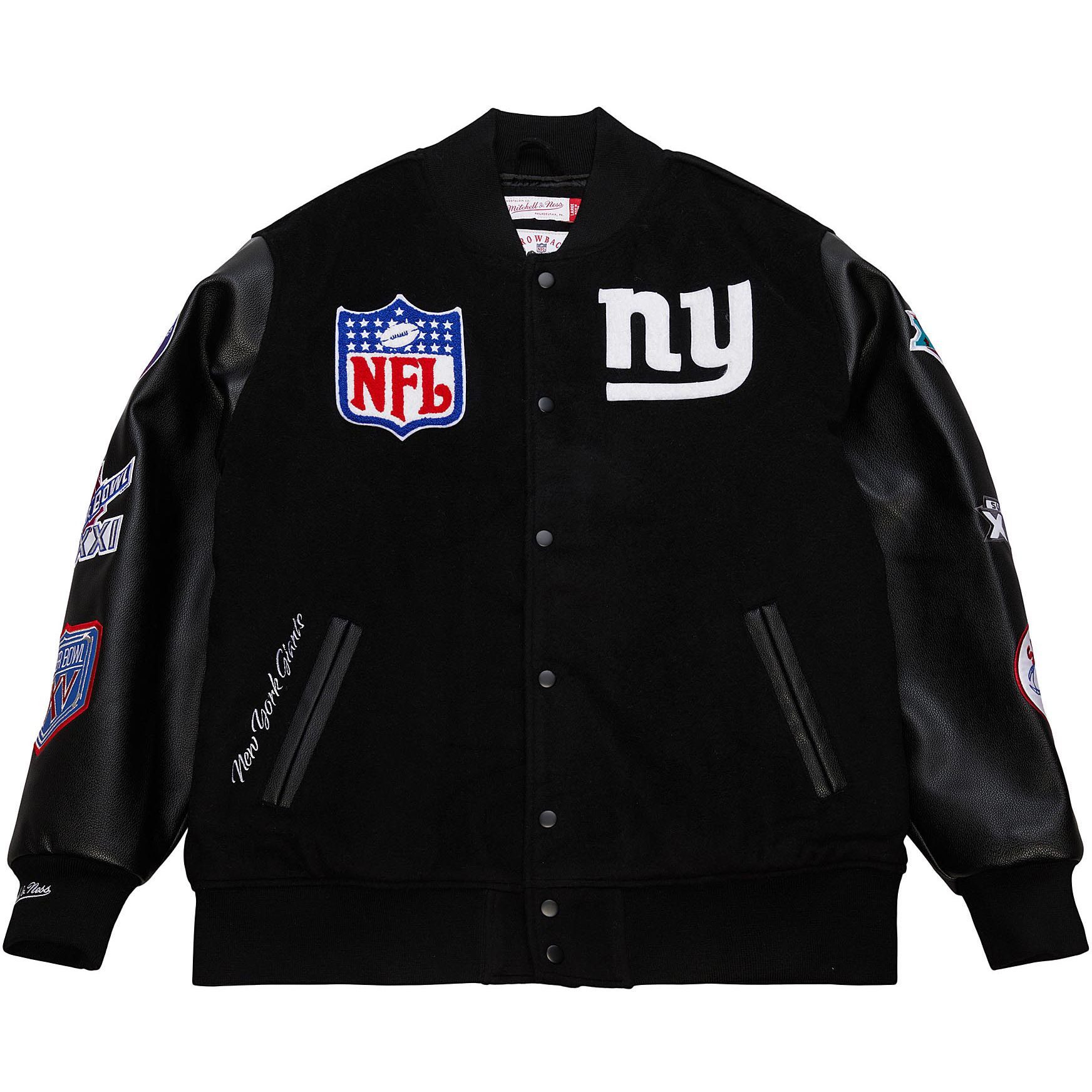 Mitchell & Ness Winterjacke Varsity BLACKOUT New York Giants