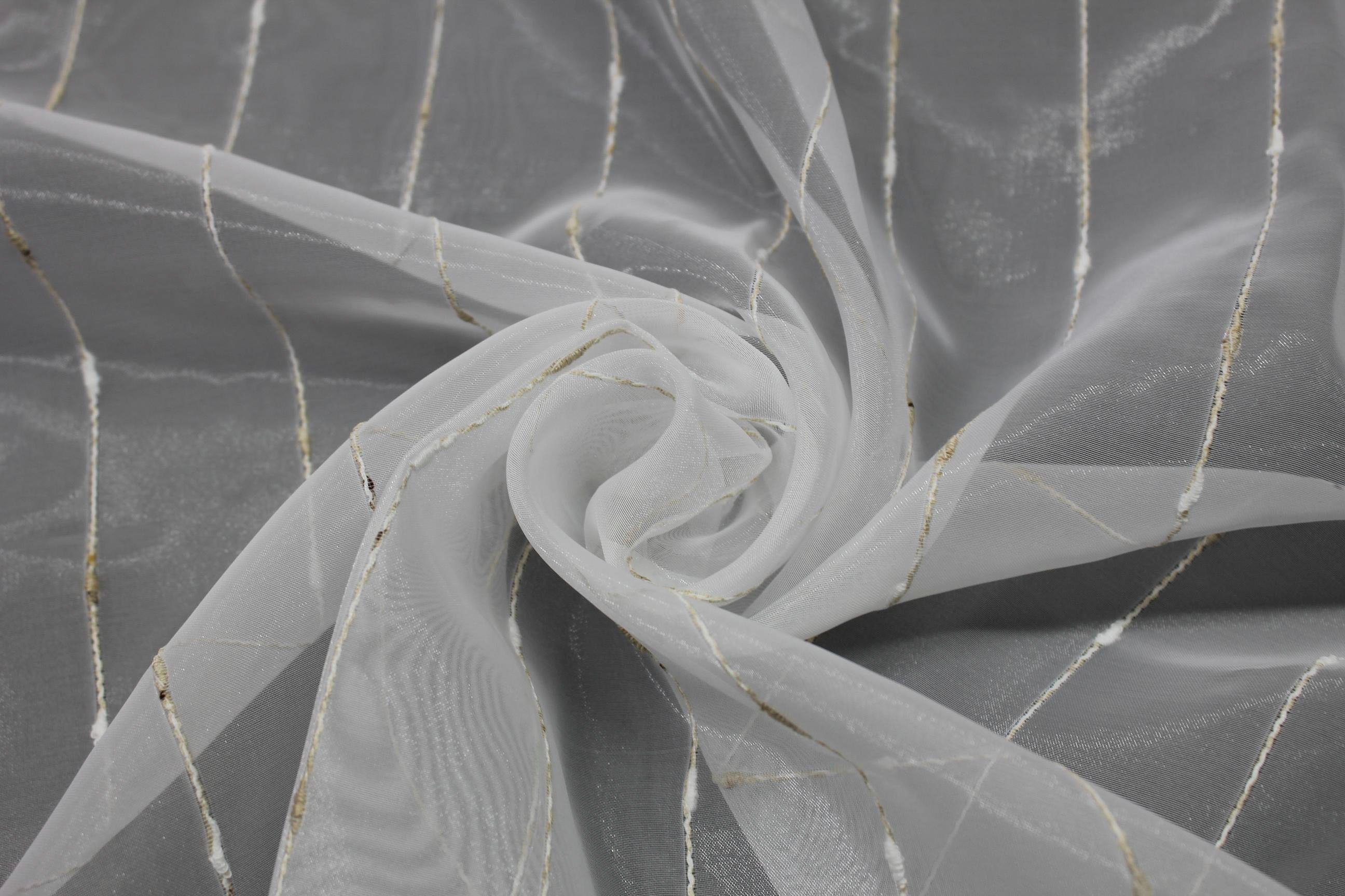 Wirth Vorhang Patricia (1 St), Faltenband, halbtransparent, Voile, Store