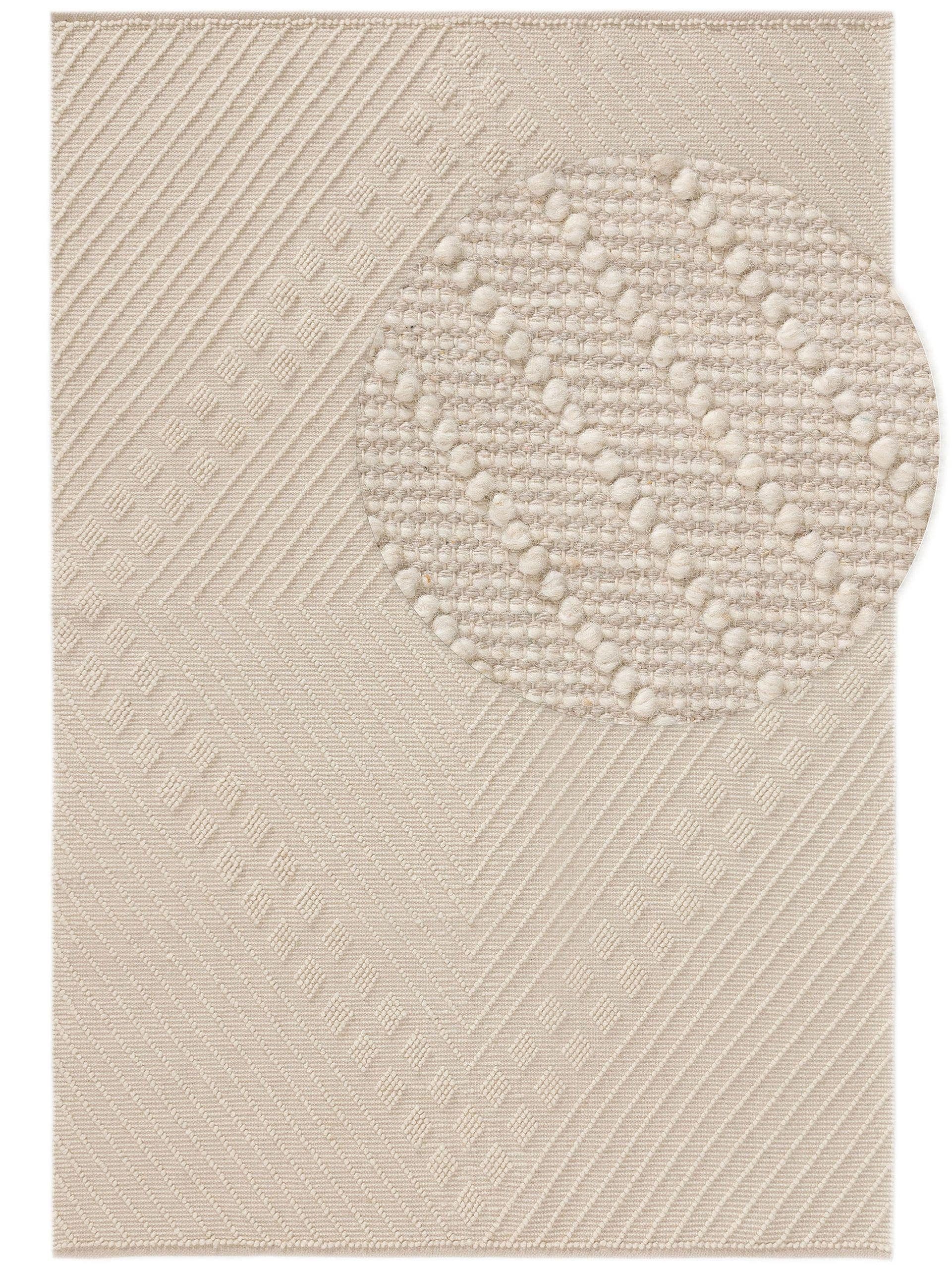 benuta Teppich Jasper, rechteckig, Höhe: 11 mm, Wolle, Teppich Wohnzimmer, günstig online kaufen