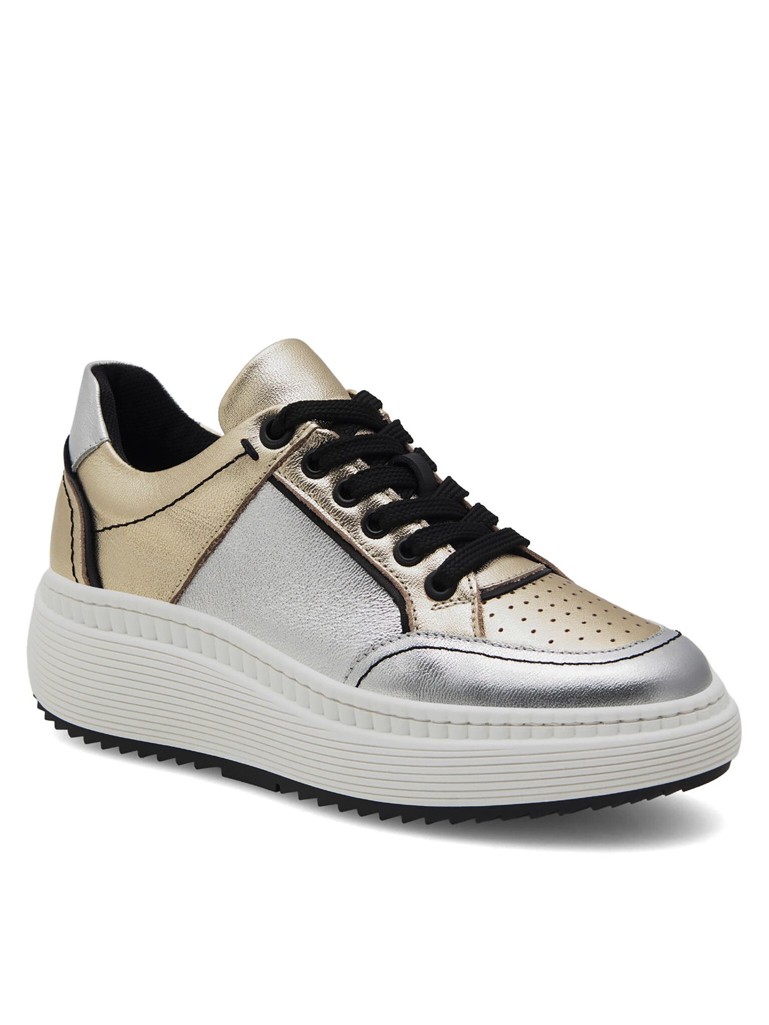 Eva Minge Sneakers Damen VANESSA-0481 Silber Sneaker