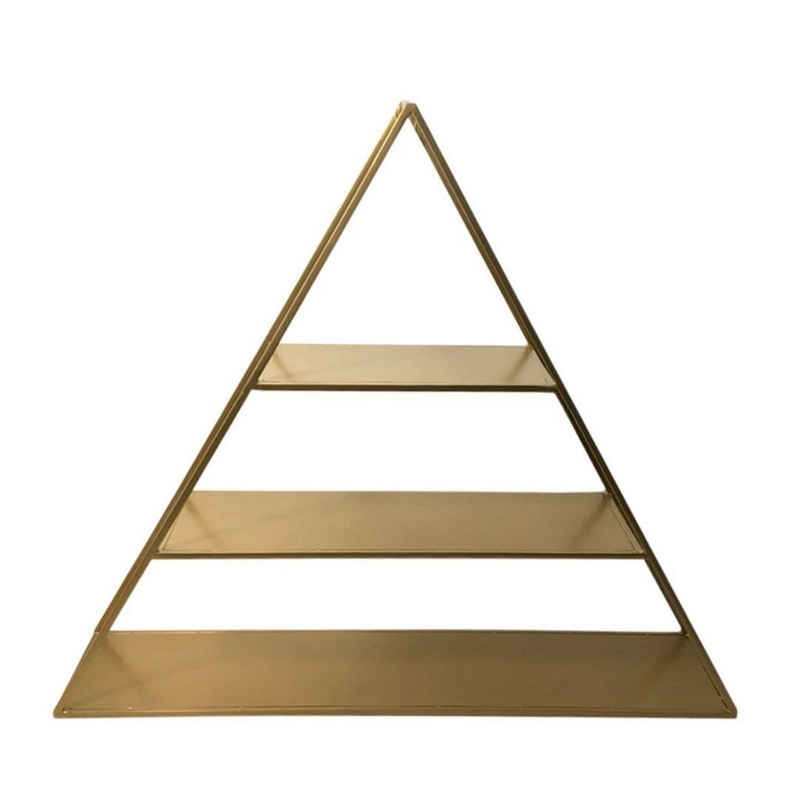 LaLe Living Wandregal Efe in Gold Dreieck 60 x 15cm, aus Eisen