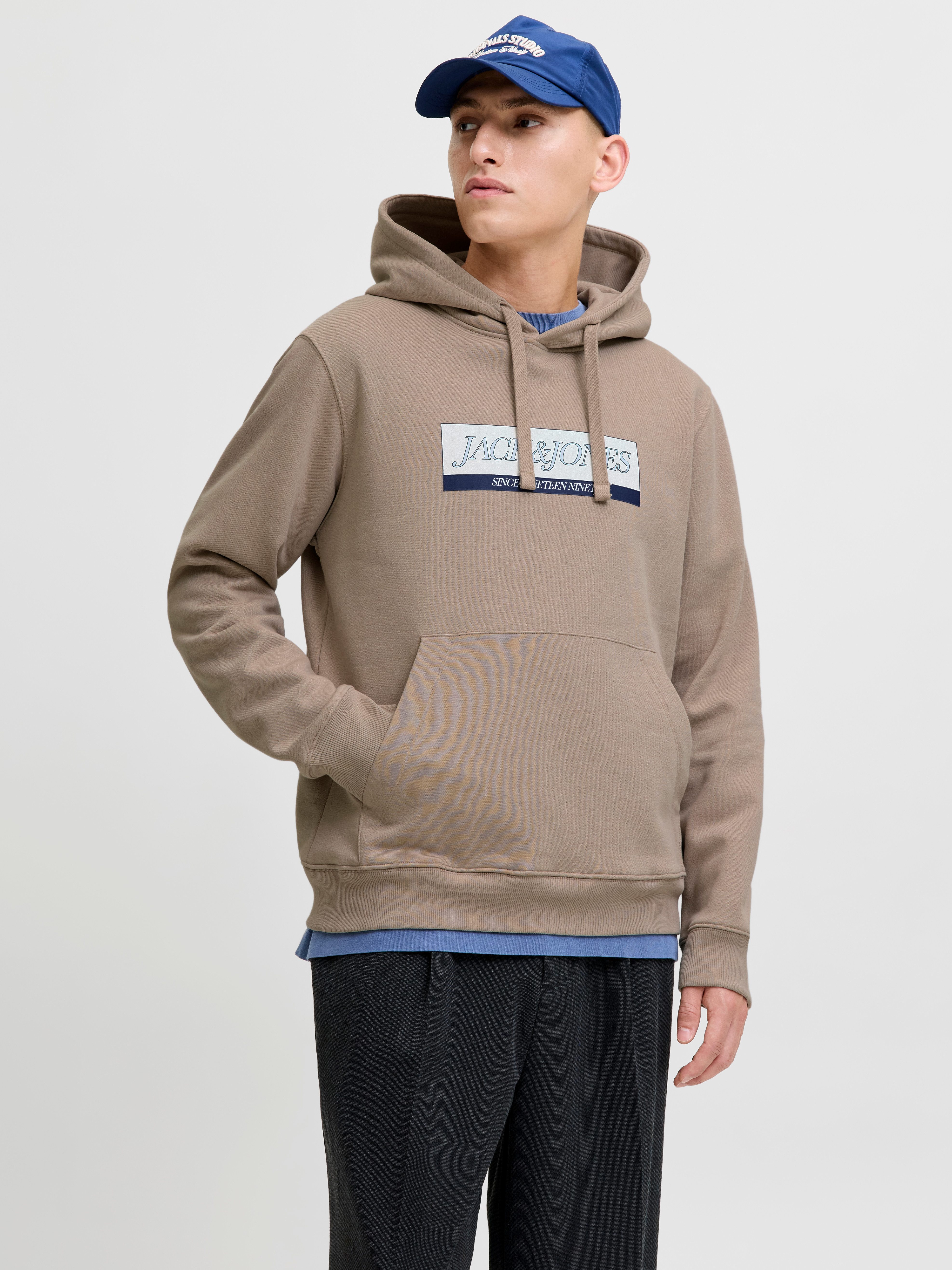 Jack & Jones Kapuzensweatshirt JORINWOOD BLOCK BRANDING SWEAT HOOD günstig online kaufen