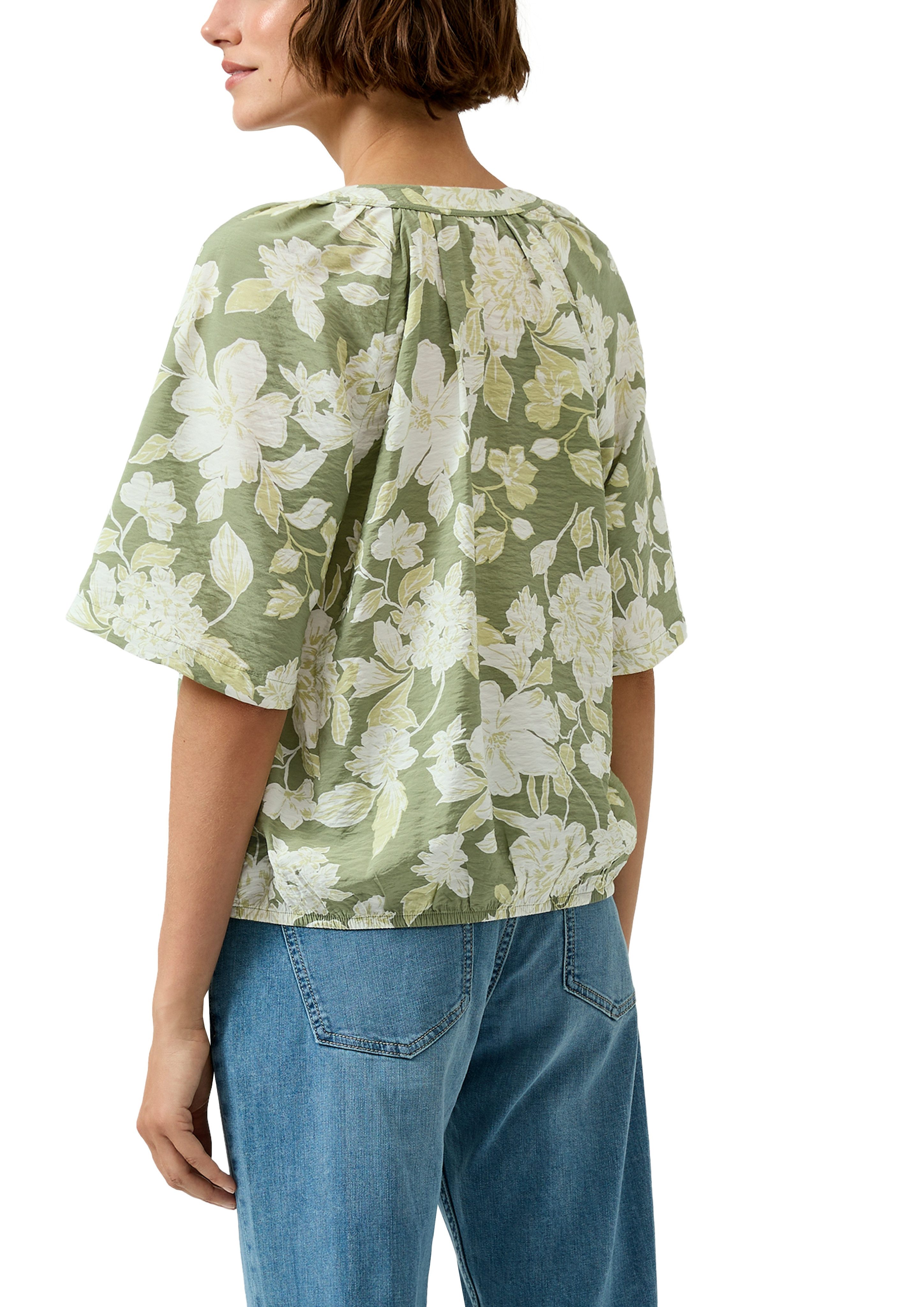 s.Oliver Klassische Bluse mit All-Over Print günstig online kaufen