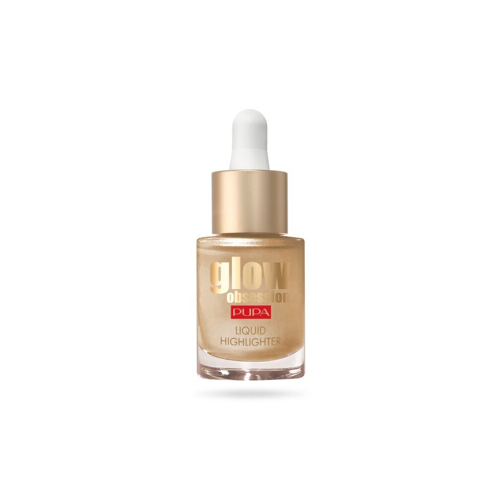 Highlighter Pupa, Glow Obsession Liquid Highlighter, 100, Sunrise For Face 13.5ml
