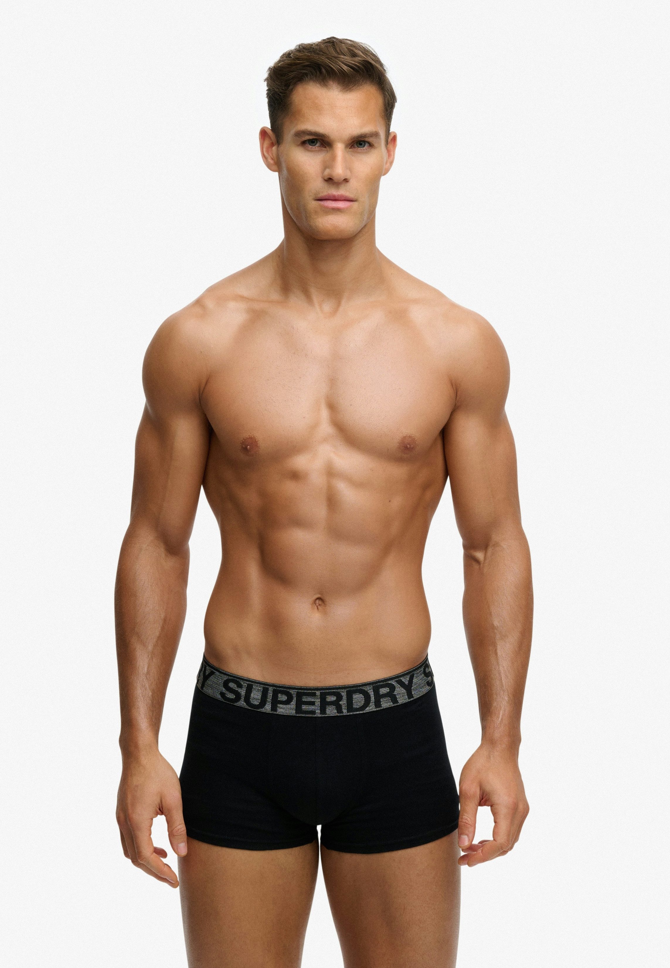 Superdry Boxershorts TRUNK TRIPLE PACK (Packung, 3-St) aus Baumwollmischung, körpernahe Passform