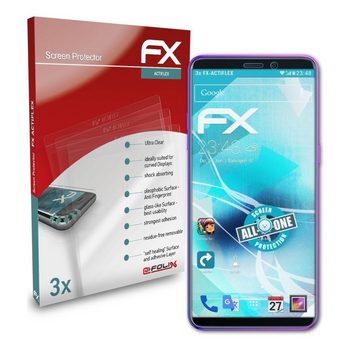 atFoliX Schutzfolie Displayschutzfolie für Ulefone Power 3L, (3 Folien), Ultraklar und flexibel