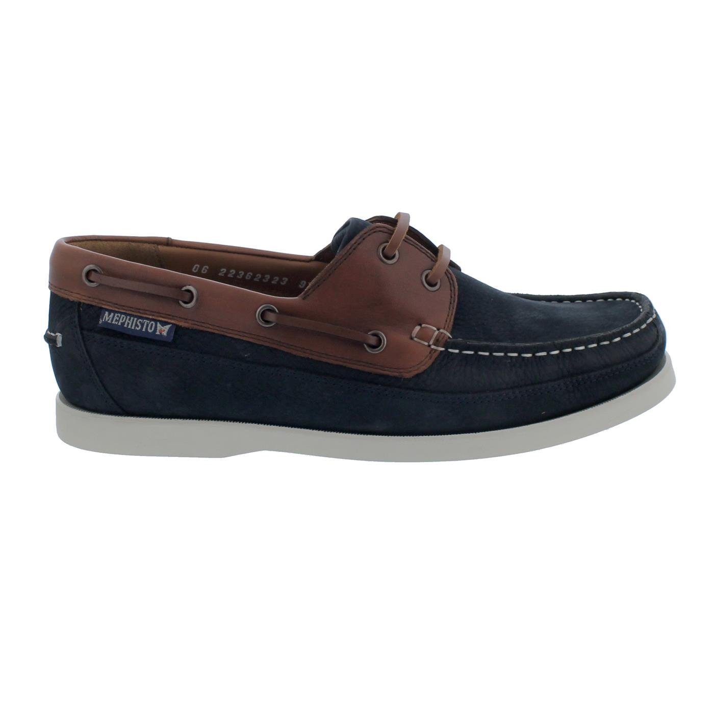 Mephisto Mephisto Boating Bootsschuh, Nubuk- / Glattleder komb., Navy, Spinnake Bootsschuh