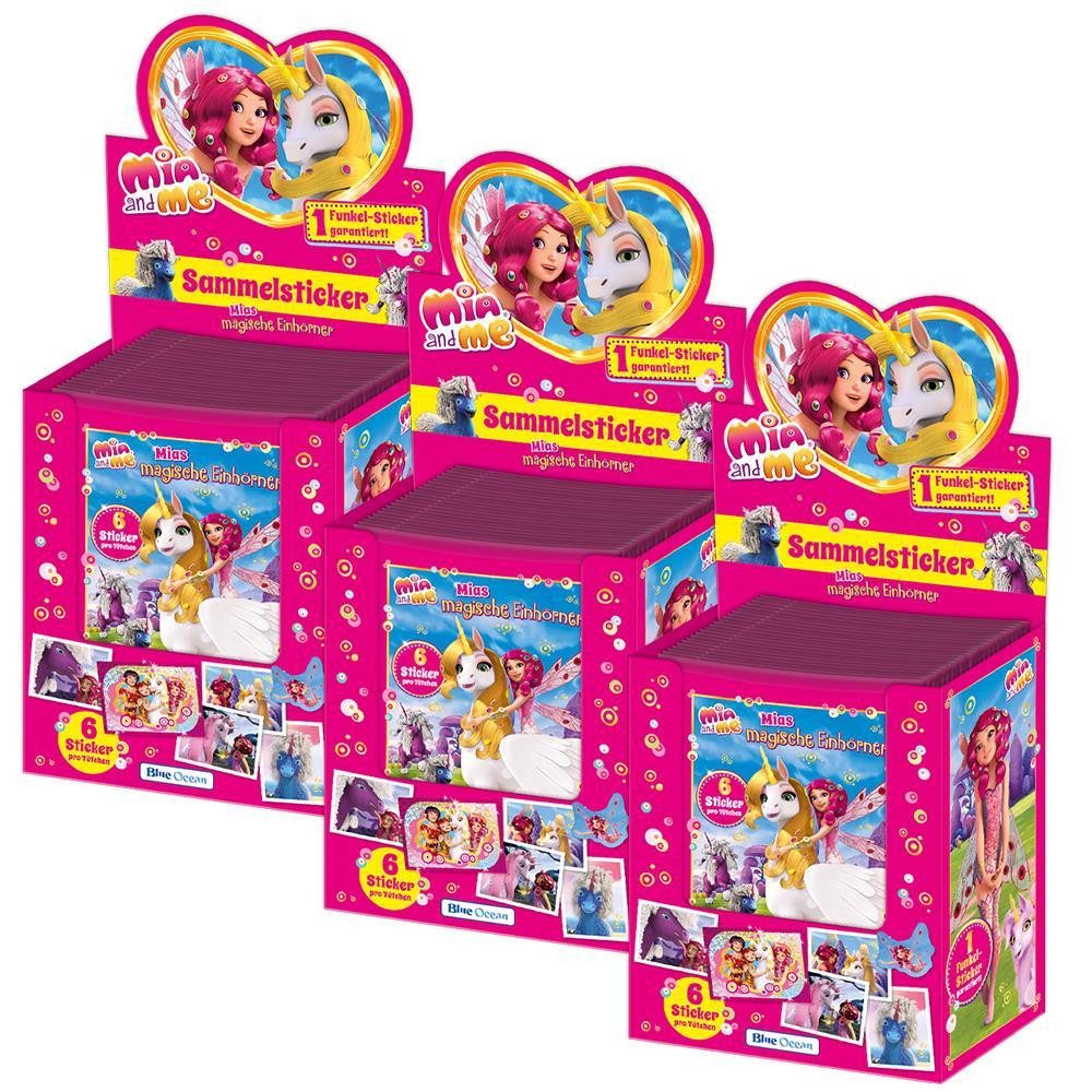 Blue Ocean Sammelkarte Mia and Me Serie 8 Sticker 3 Displays (150 Tüten)