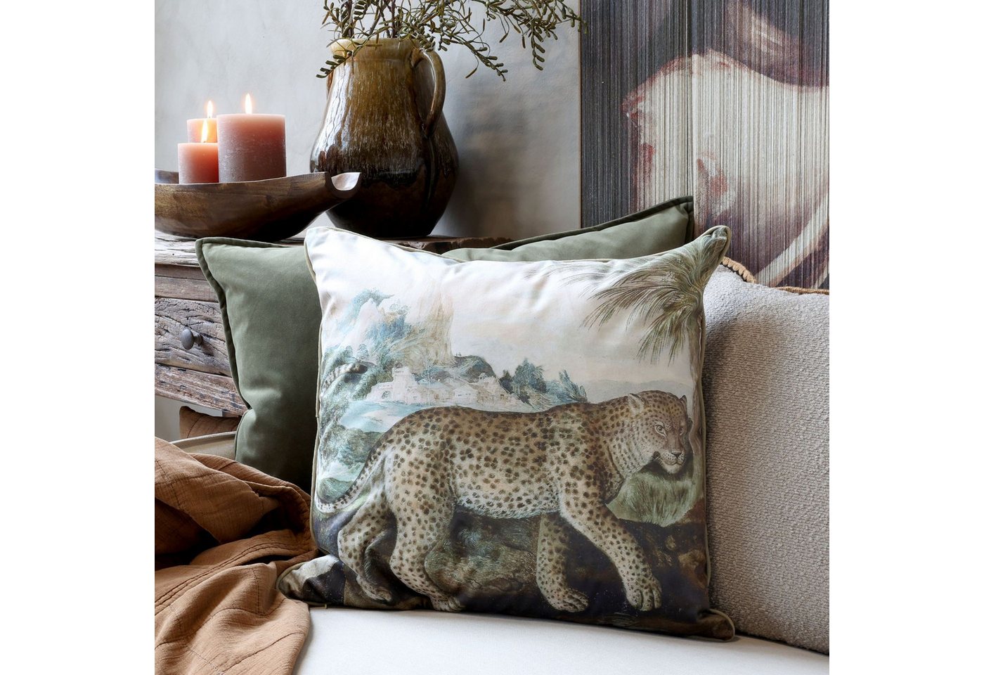 Chic Antique Dekokissen Vintage Kissenbezug Château Élégance 50 x 50