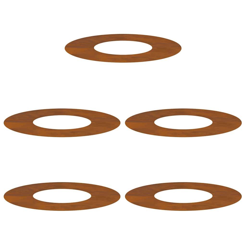 vidaXL Blumentopf Flache Baumringe 5 pcs günstig online kaufen