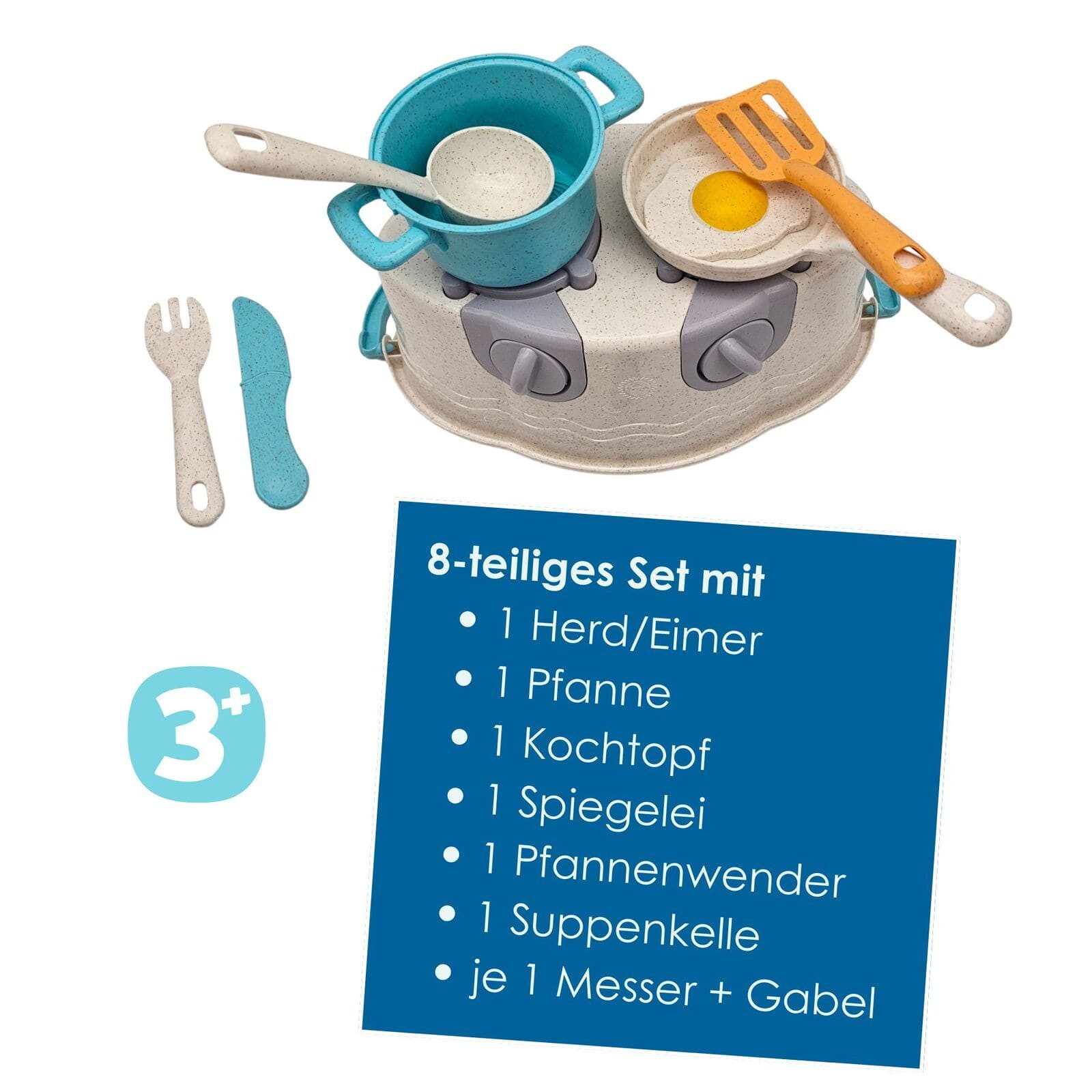 alldoro Spiel-Kochgeschirr Kinderküchen Kochset mit Kinderherd günstig online kaufen