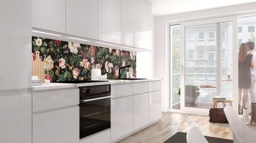 Stickerprofis Küchenrückwand BLÜTEN UND SCHMETTERLINGE, (Premium), 1,5mm, selbstklebend, hält auf besonders vielen Öberflächen