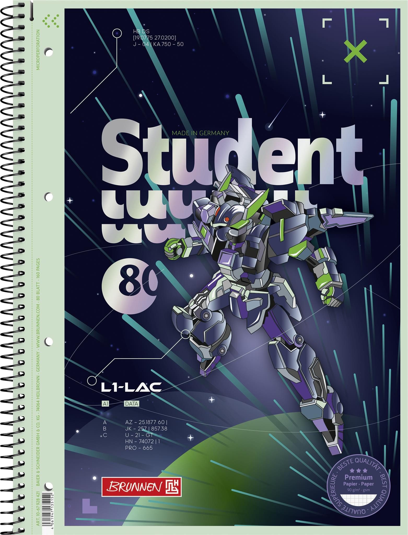 BRUNNEN Collegeblock Collegeblock A4 Lin.28 90g Robot He