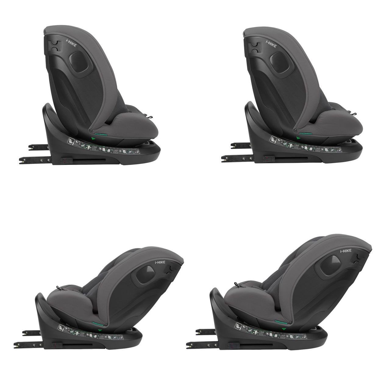 Kikkaboo Autokindersitz i-Size Kindersitz i-Hike, ab: 0, bis: 12, (40-150 cm) Isofix, 360° drehbar, verstellbar