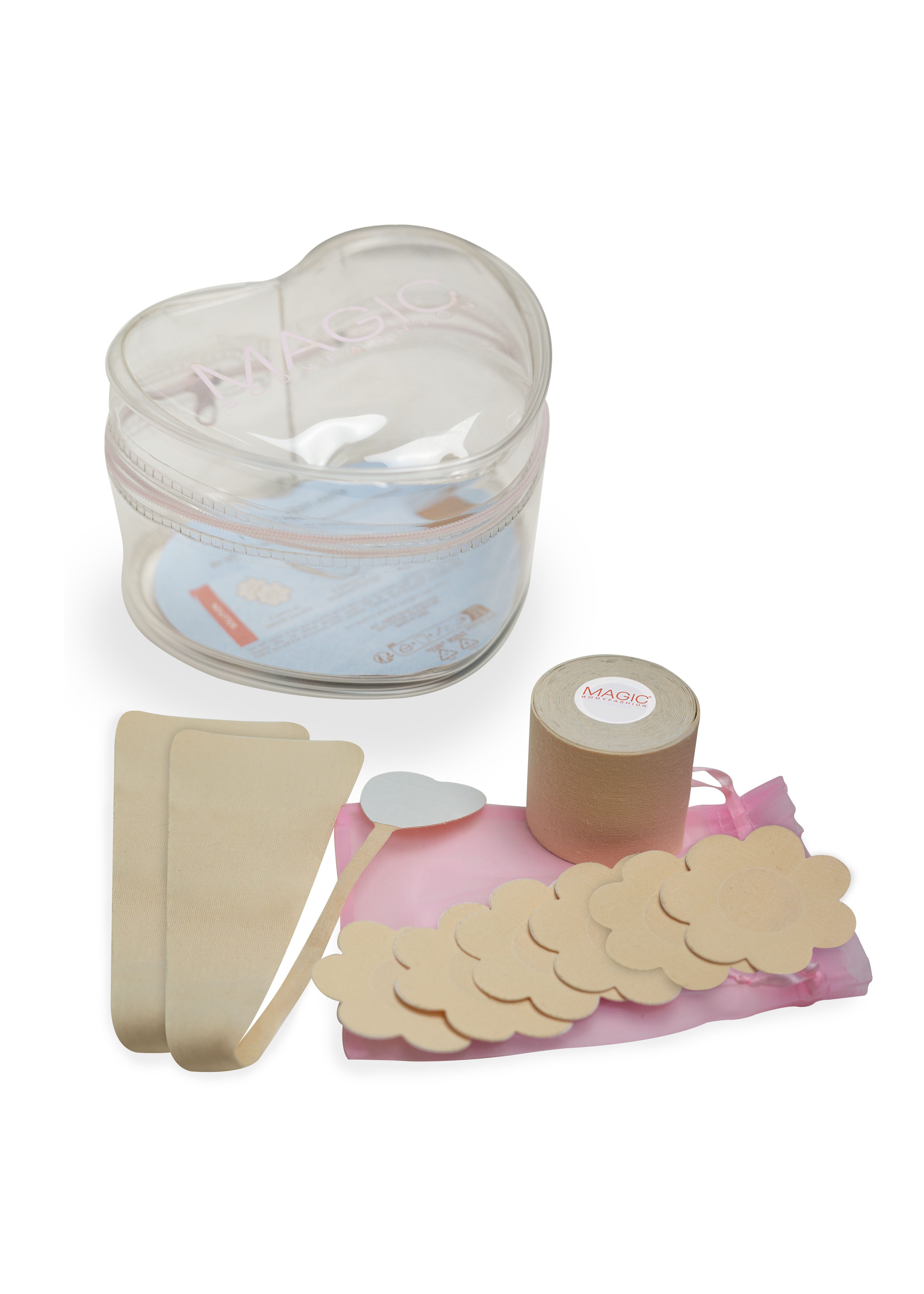 MAGIC Bodyfashion Brustwarzenabdeckung (9 Paar), 4 M Boobtape,3 Paar Brustwarzenabdeckungen, 2 Invisible Sticky Thongs