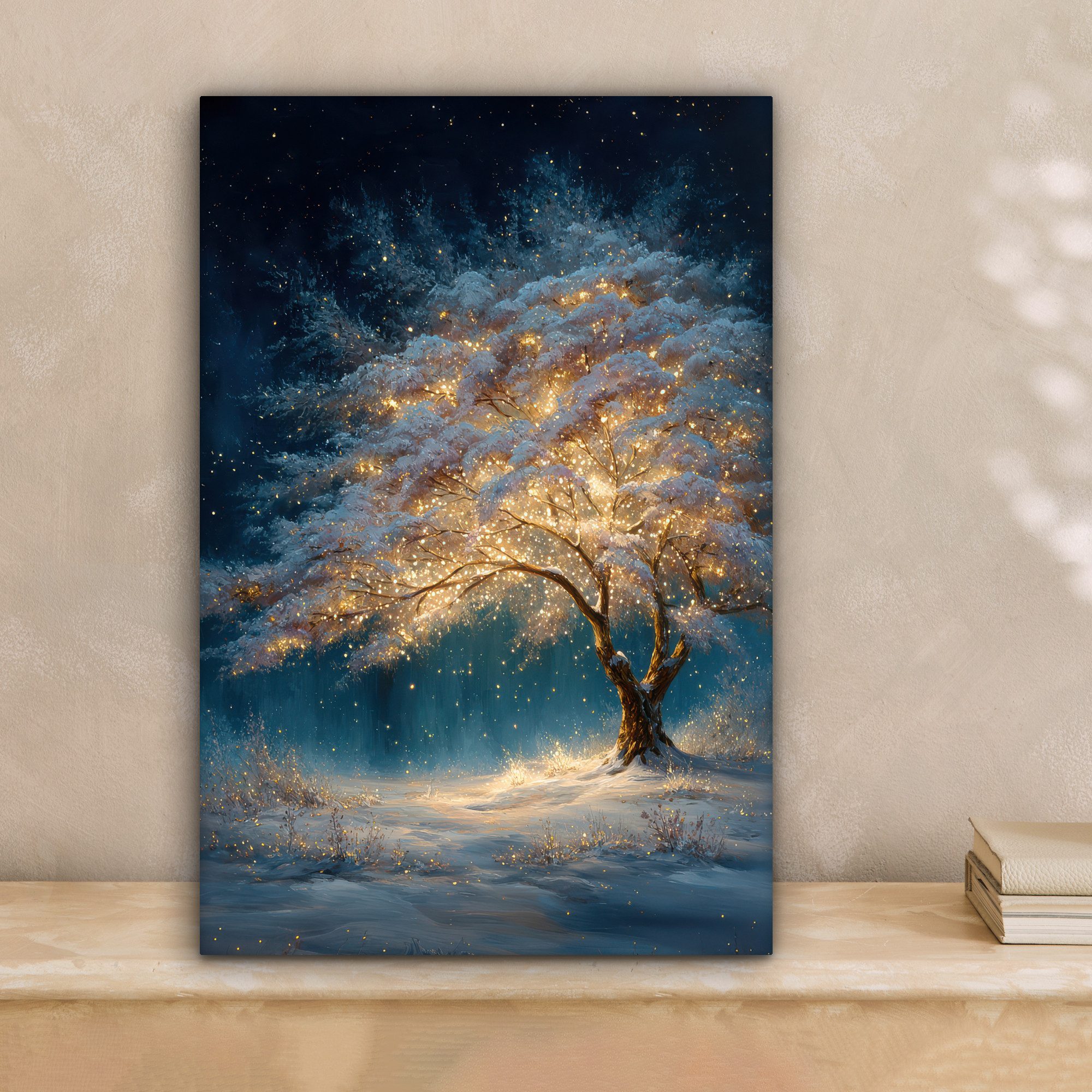 OneMillionCanvasses® Leinwandbild Baum des Lebens - Nacht - Dunkelheit - Bl günstig online kaufen