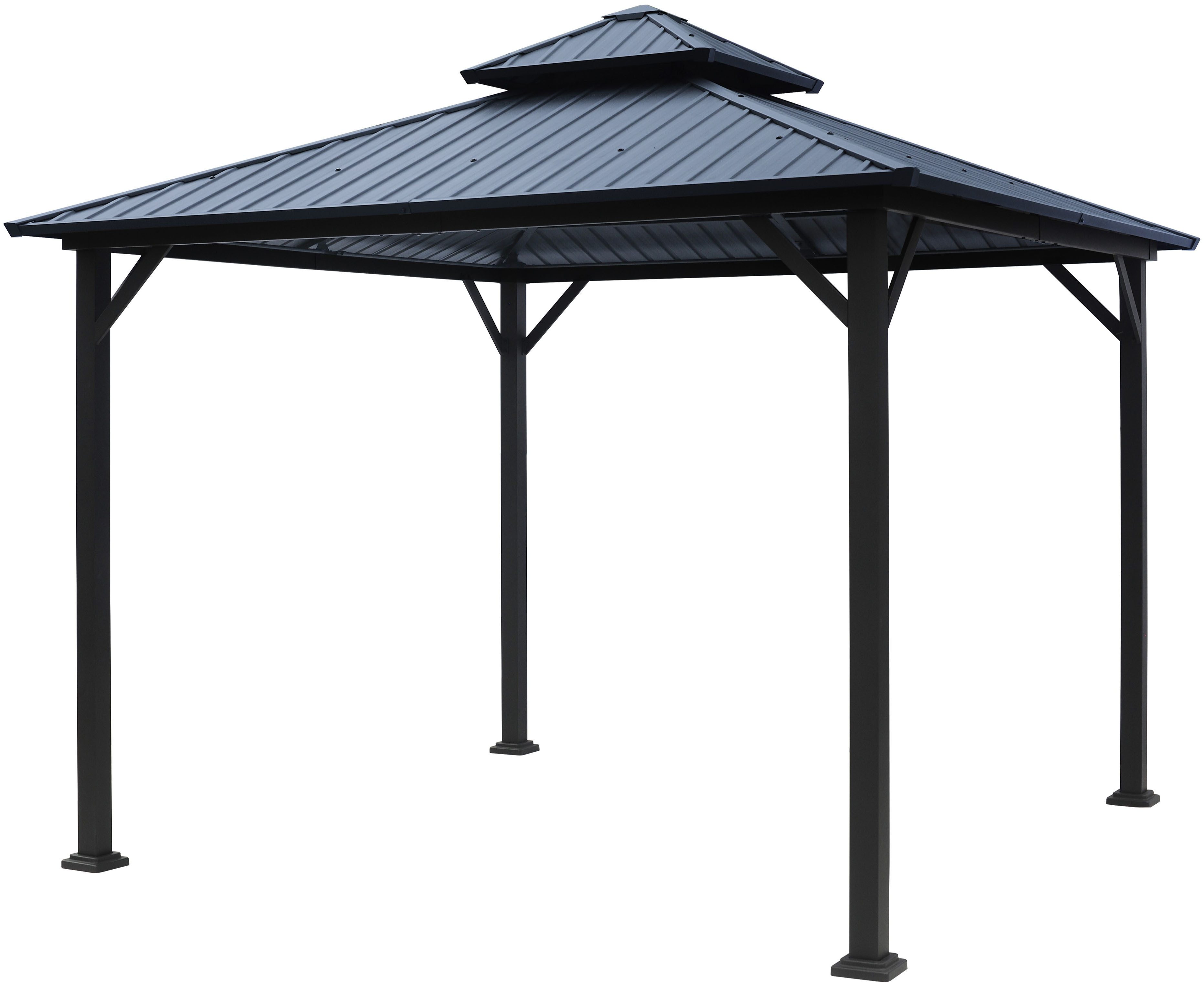 KONIFERA Pavillon Thasos, mit Doppeldach, in BxT: 300x300 cm und 400x300 cm, ohne Seitenteile