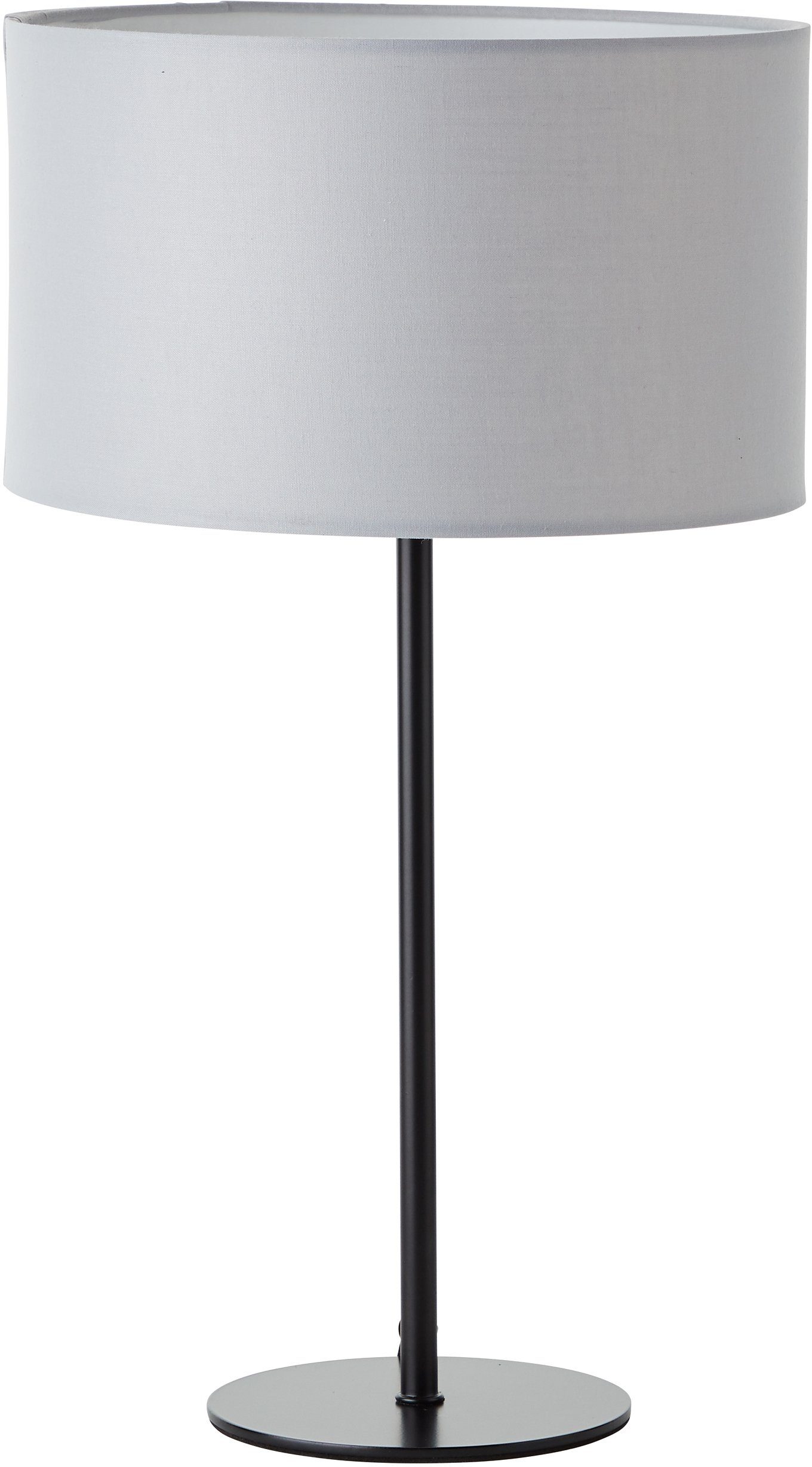 20cm Style mit Textilschirm grau Leuchtmittel, of Schreibtischlampe Tischlampe Tischleuchte Ø ohne Places Elijah,