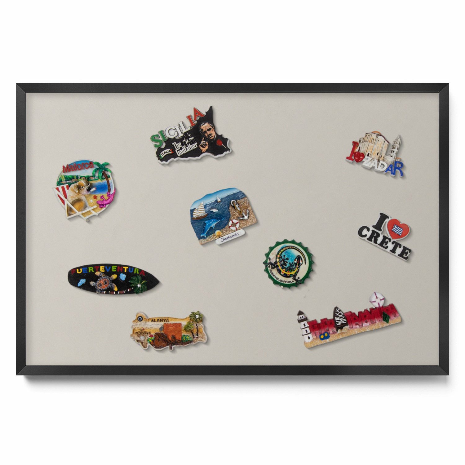 Tulup Magnettafel mit schwarzem Rahmen, einfarbigen Farben, für das Homeoffice, Magnetisches Memoboard Dekorative für Erinnerungen