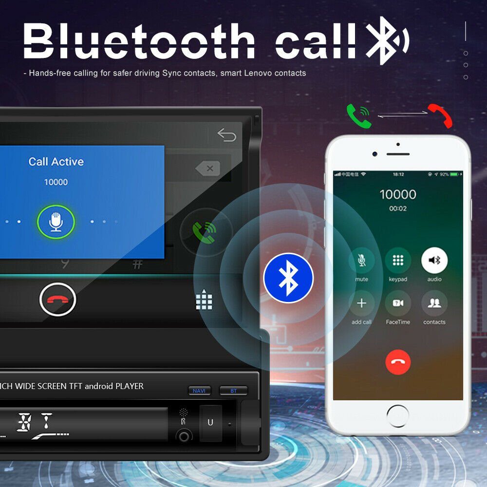 Android Zoll Autoradio 108 Autoradio mit GABITECH DIN USB 12 MH) (FM-Bereich: Navigation 87,5 FM 7 ~ Bluetooth 1 GPS