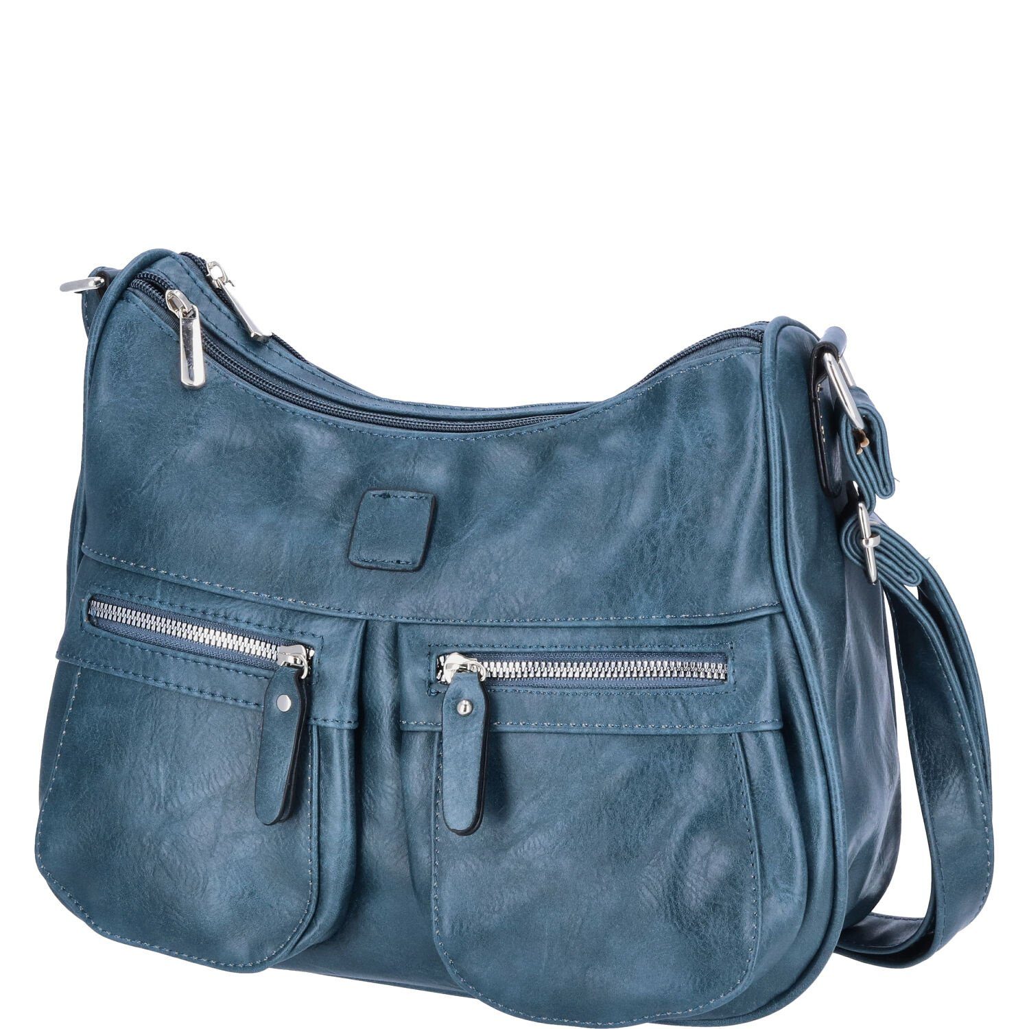 Umhängetasche Antonio Damen Handtasche blau
