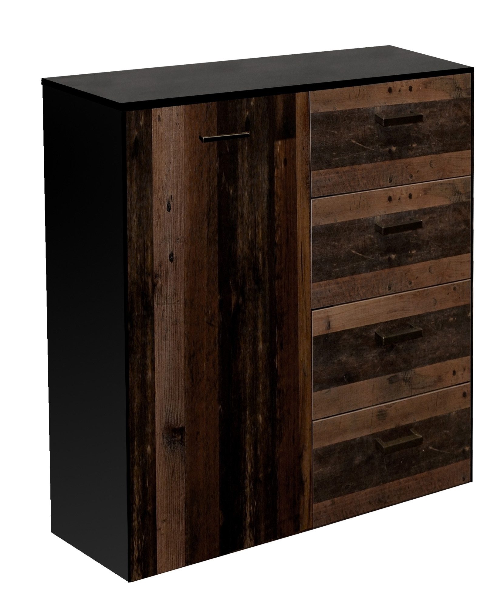 freiraum Kommode Texas, in schwarzstahl / texas oak, Holzwerkstoff - 118x97x41cm (BxHxT)