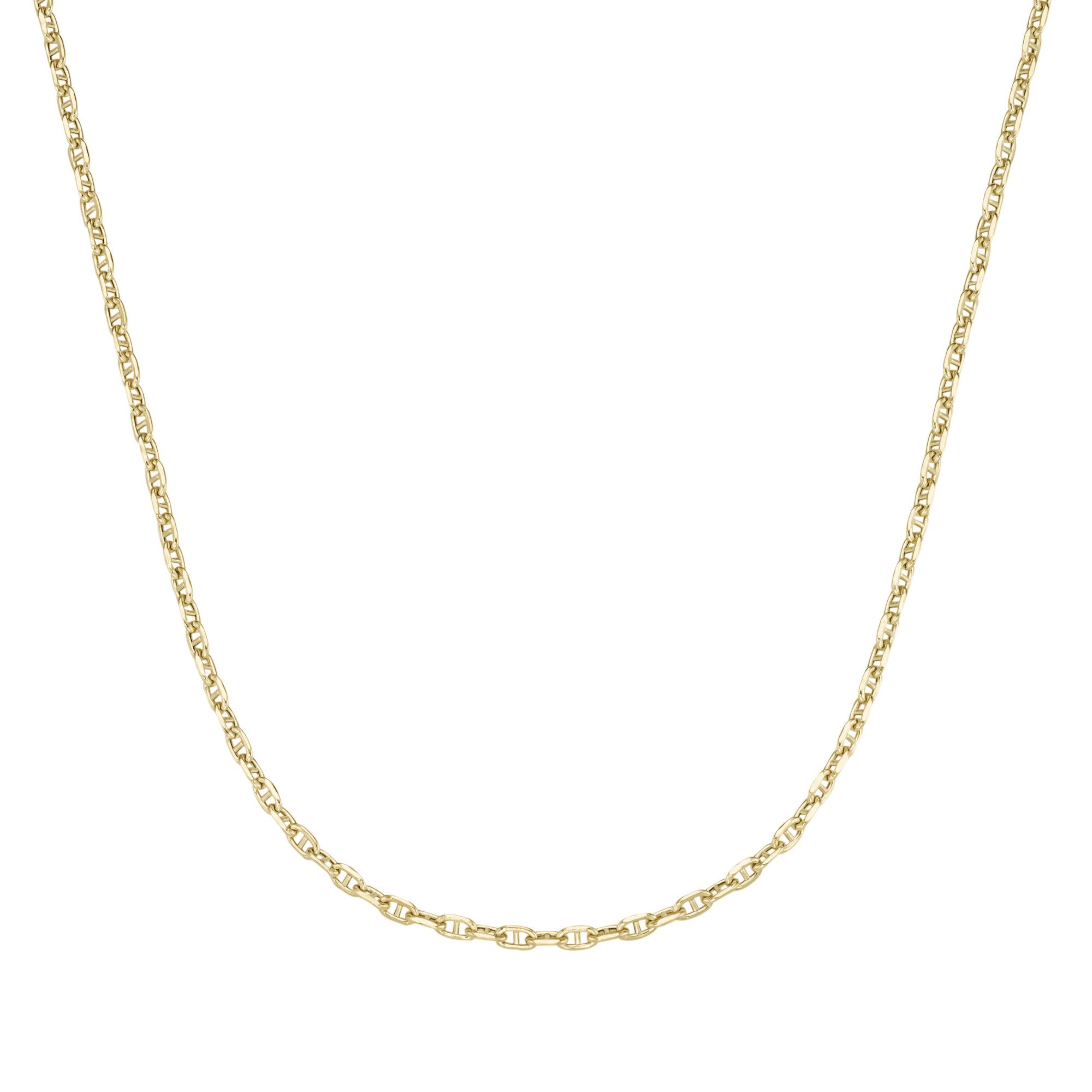 Luigi Merano Goldkette Stegankerkette, diamantiert, Gold 585