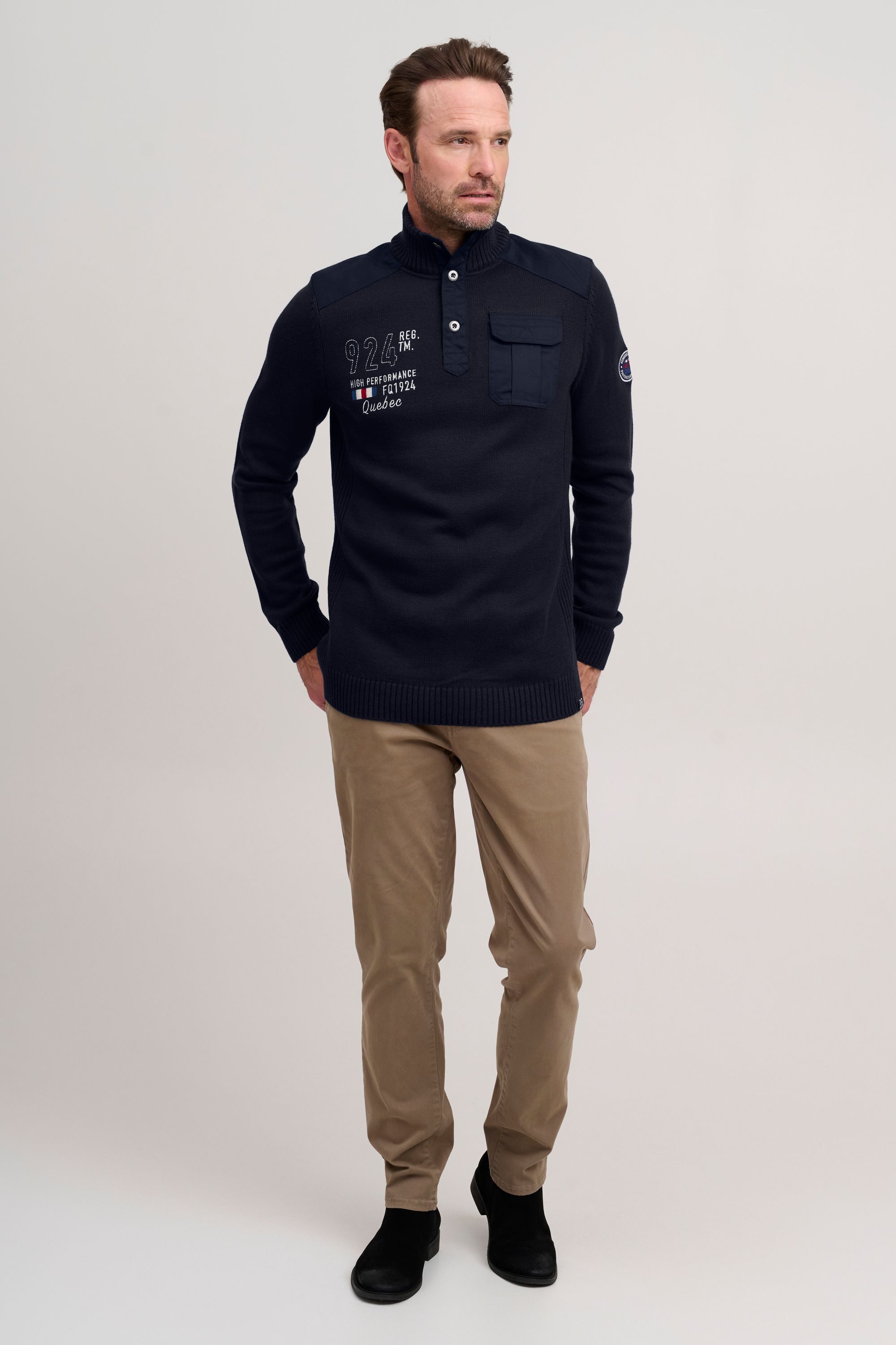 FQ1924 Troyer FQErlong Troyer mit Stehkragen günstig online kaufen