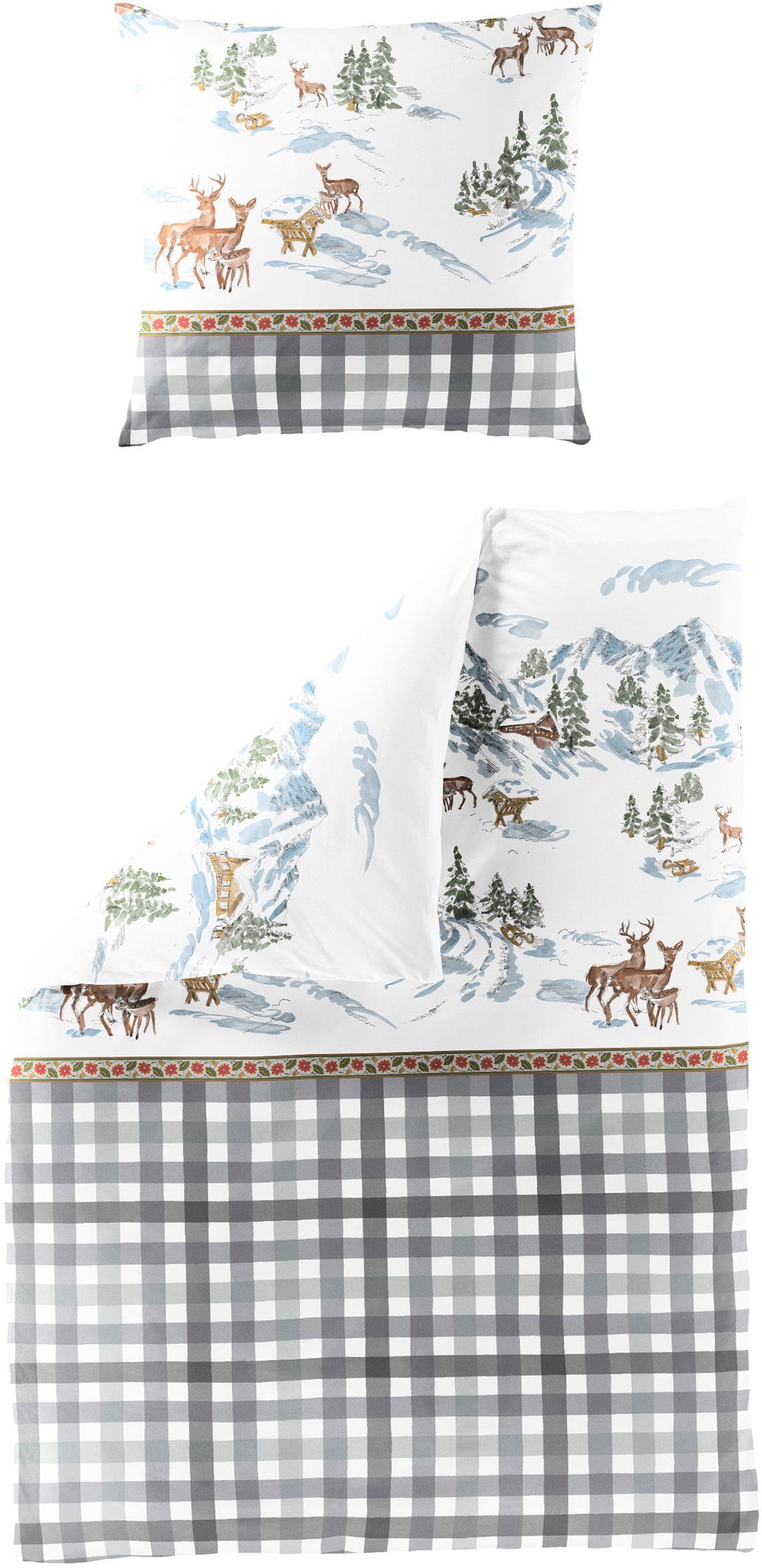 BIERBAUM Bettwäsche 4011, Biber, 2 teilig, günstig online kaufen