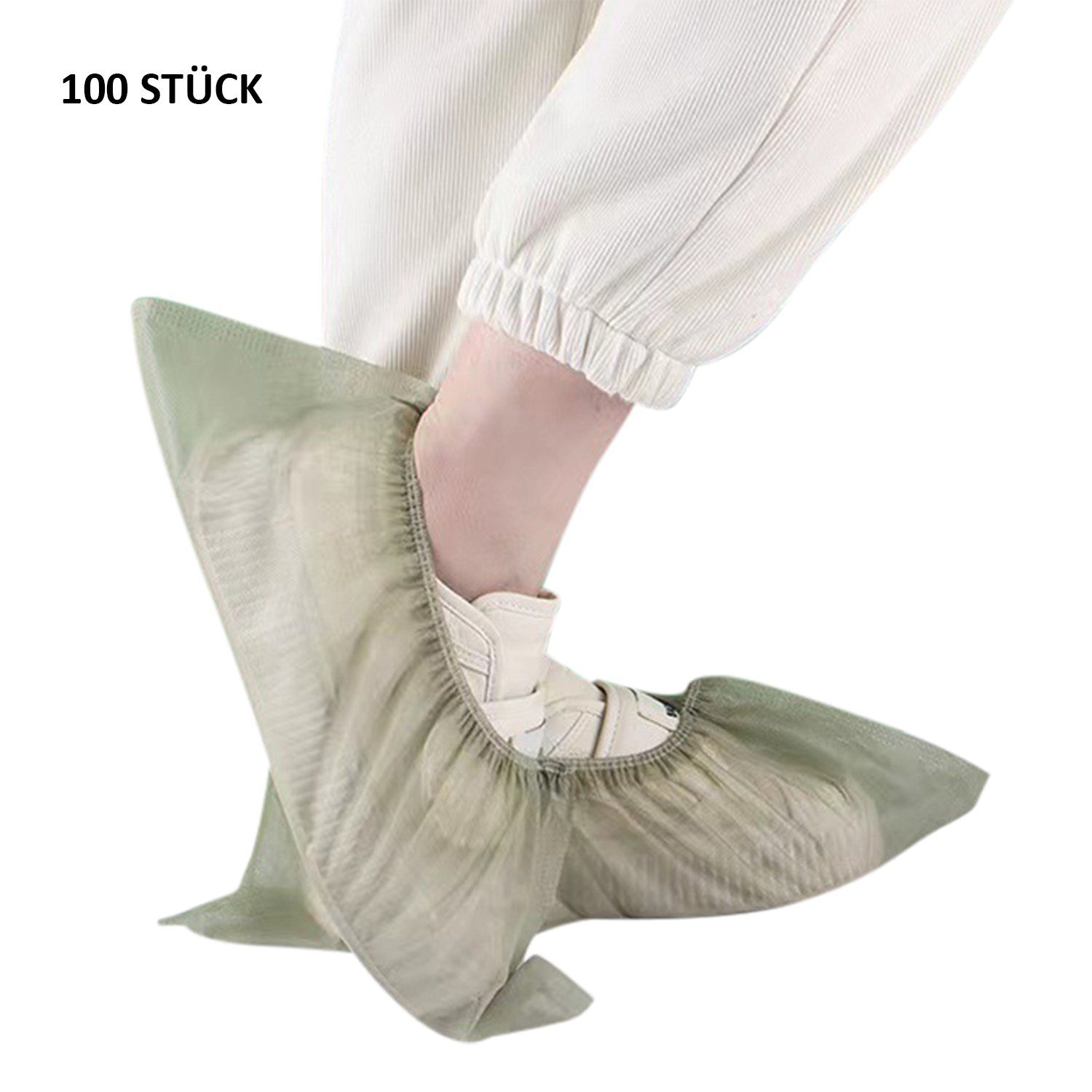 Daisred rutschfest Schuhüberzieher Stück Grün hygienische Einweg-Stiefel Schuhüberzieher 100