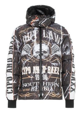 Cipo & Baxx Steppjacke mit tollem Totenkopf-Print