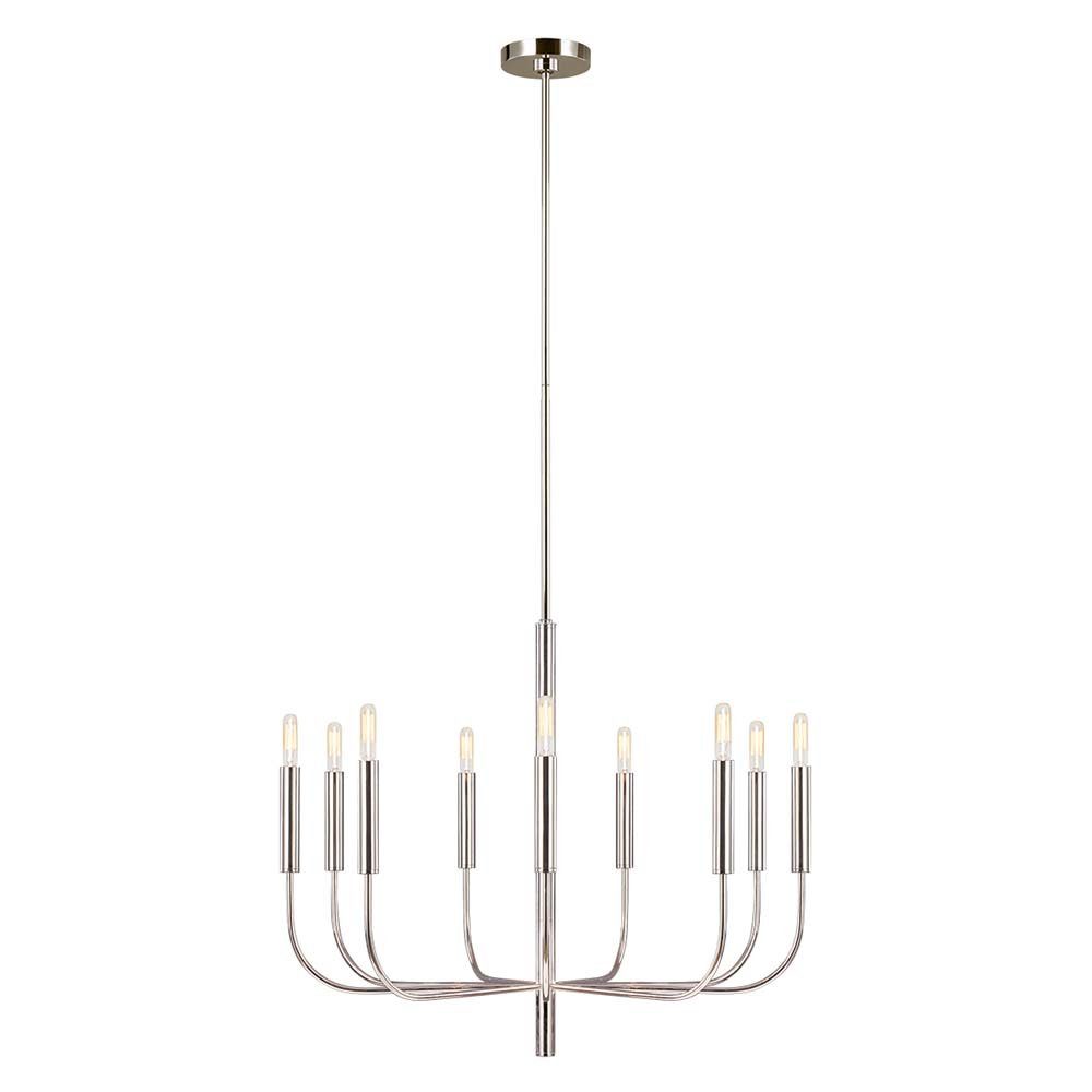 Elstead LIGHTING Kronleuchter, Leuchtmittel nicht inklusive, Kronleuchter Hängelampe Deckenleuchte Stahl Nickel poliert D 75,9 cm
