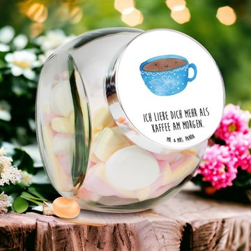 Mr. & Mrs. Panda Vorratsglas XL 2000ml Kaffee Tasse - Weiß - Geschenk, Geschmack, Gute Laune, Glüc, Premium Glas, (1-tlg), Vielseitig einsetzbar