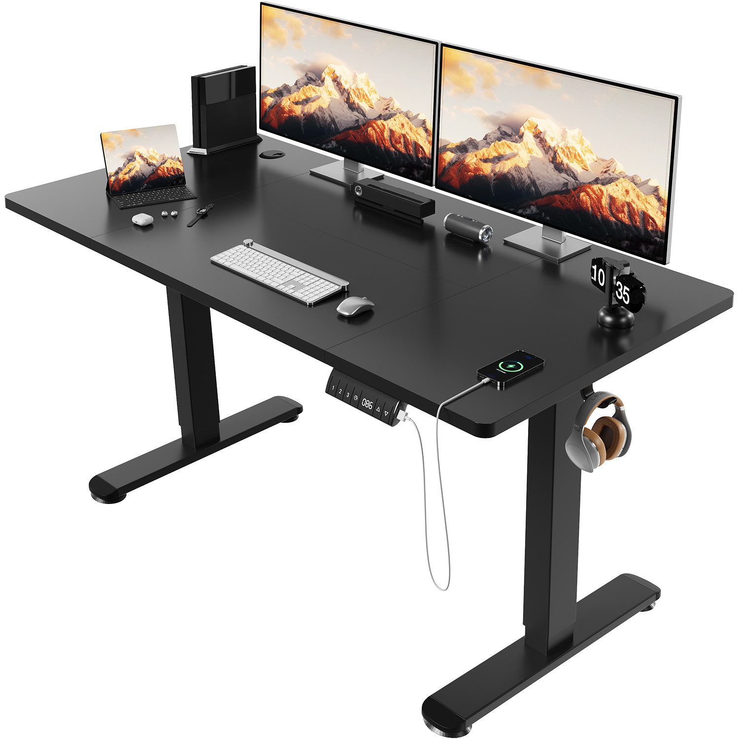 HOMALL Schreibtisch Höhenverstellbarer Elektrisch Schreibtisch, Vierteilige günstig online kaufen