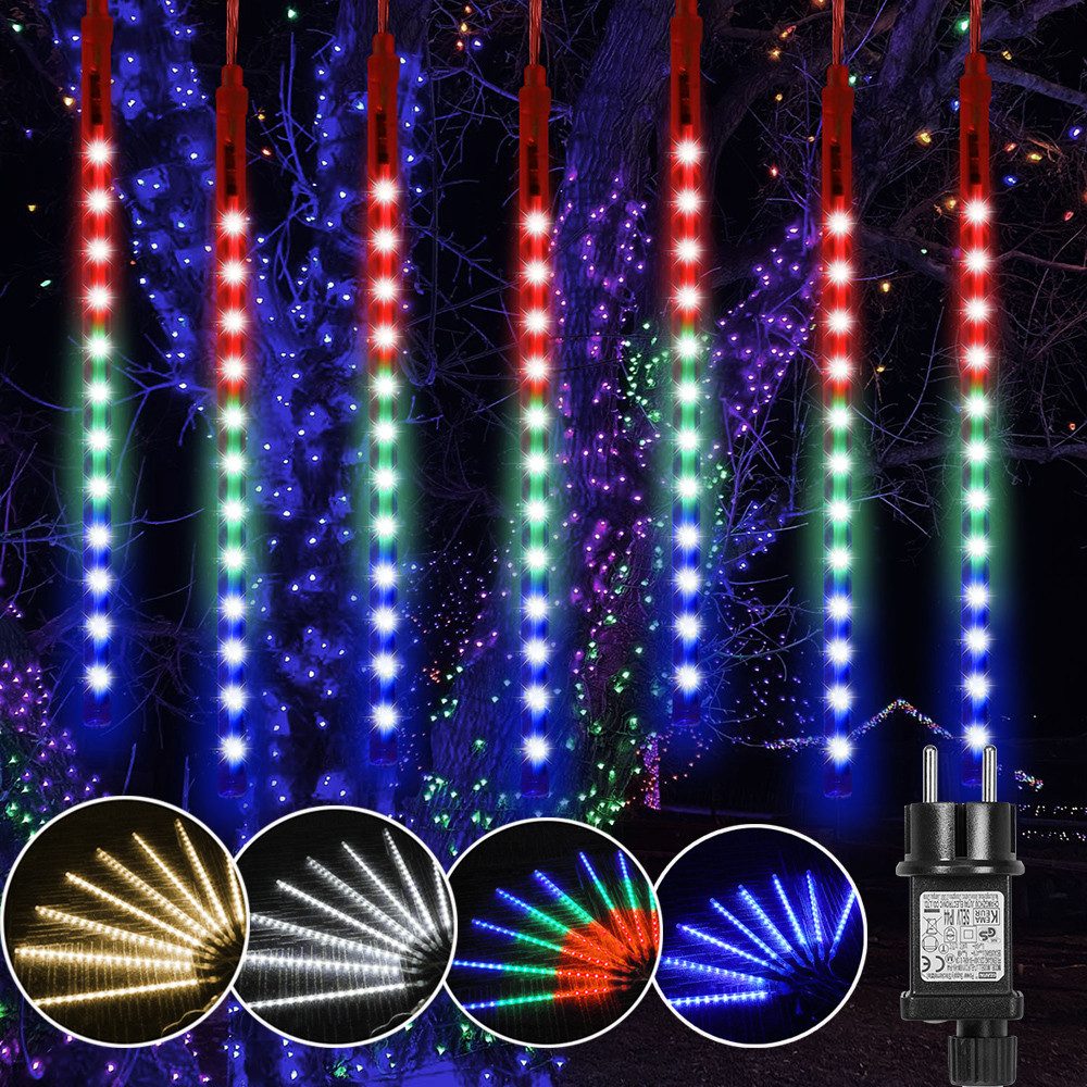 Lichterkette LED Meteorschauer Weihnachten Eisregen, Regenlichterkette