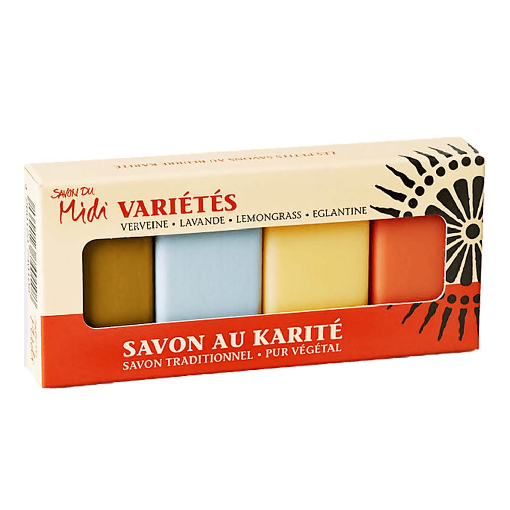Savon du Midi Handseife Seife mit Karitébutter - Gästeseifen Variétés 4x20g