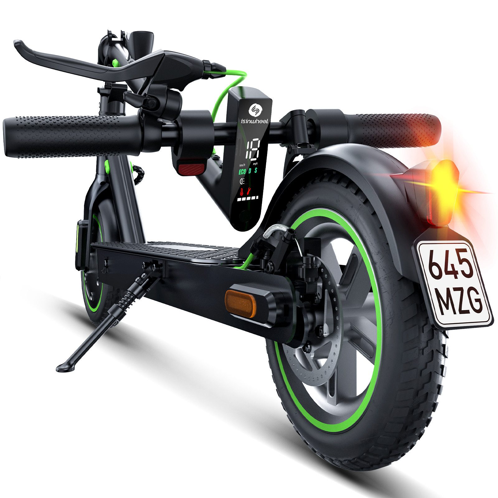 iSinwheel E-Scooter mit Straßenzulassung(ABE),APP,Faltbar E Roller, 20,00 km/h, (mit Kotflügeln), 400W MAX,30 KM Reichweite(MAX), klappbar, Belastung bis 120kg
