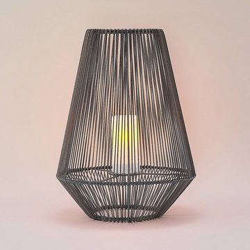 Lindby Dekolicht Kaati, LED-Leuchtmittel fest verbaut, Modern, Polyethylen, Eisen, dunkelbraun, 1 flammig, inkl.