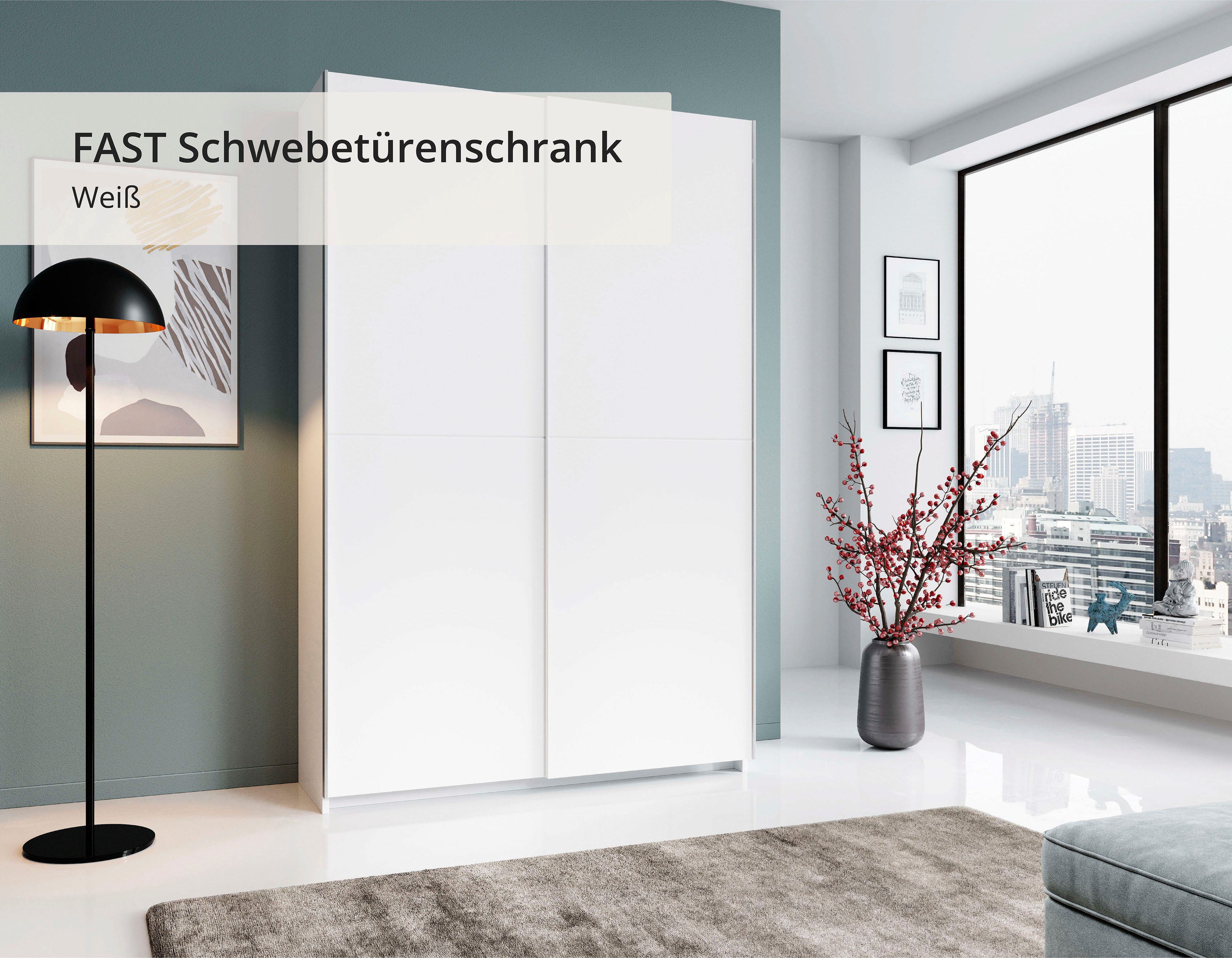 Schlafkontor Schwebetürenschrank Heimo/Fast Schrank Kleiderschrank Garderob günstig online kaufen