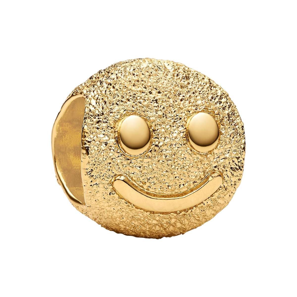 Pandora Bead 764526C00, Goldfarbener Glückliches Gesicht Mini